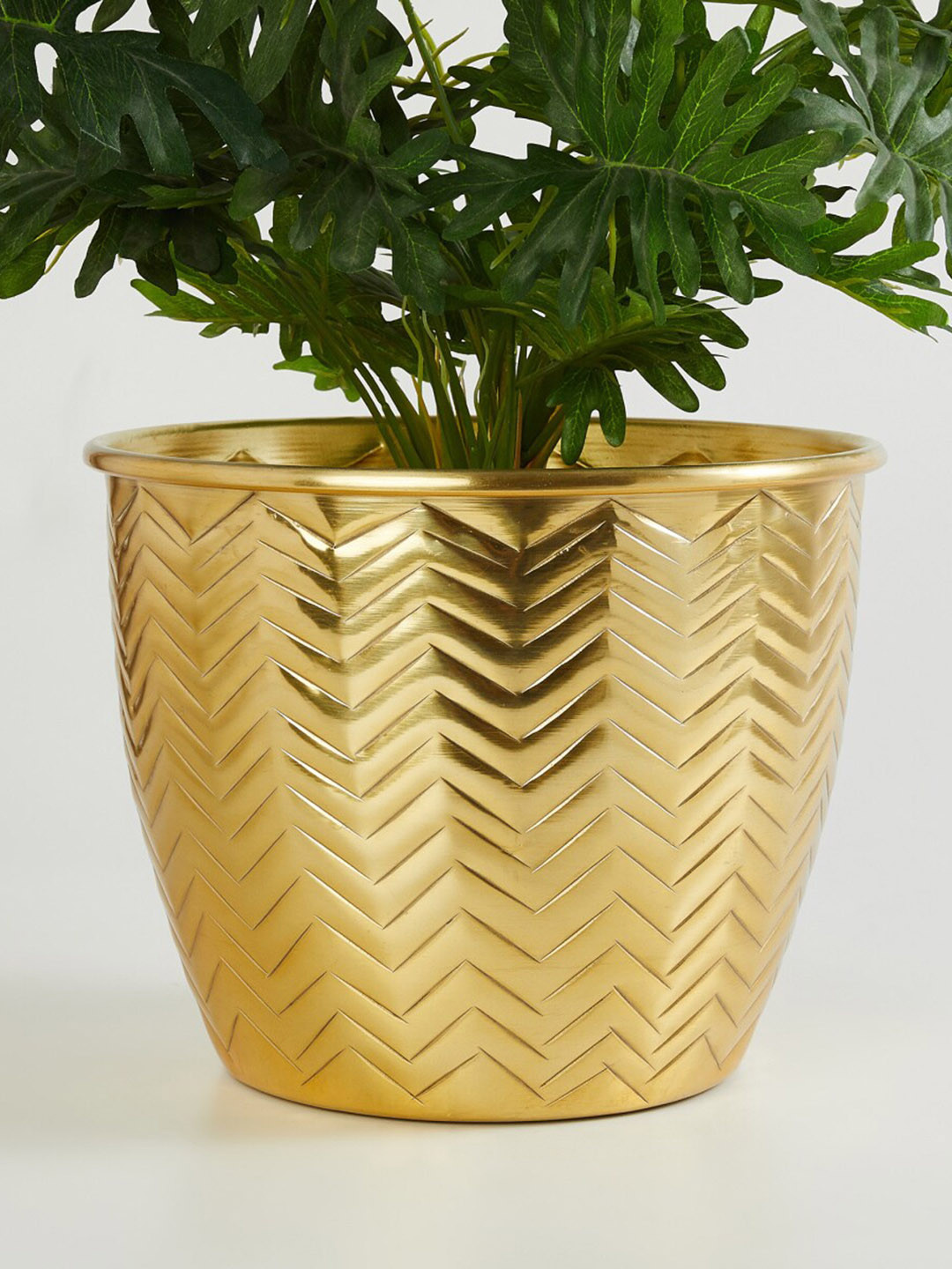 

Home Centre Gold Toned Corsica Eden Textured Aluminium Large Planter