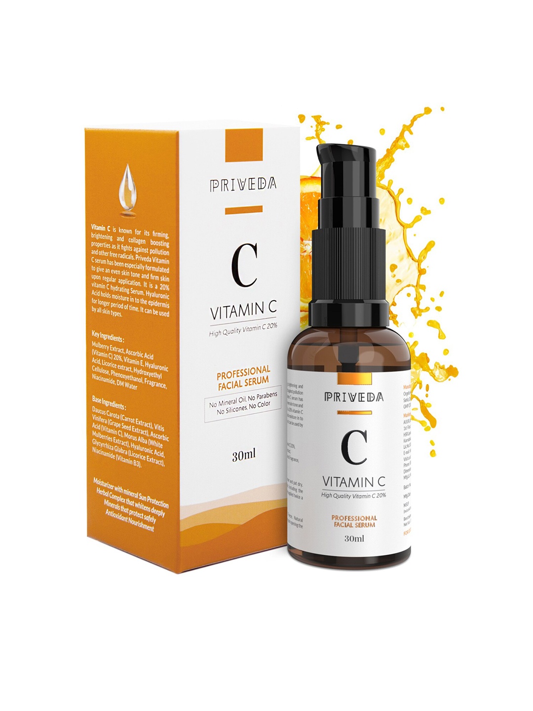 

PRIVEDA Vitamin C Professional Face Serum - 30ml, Orange