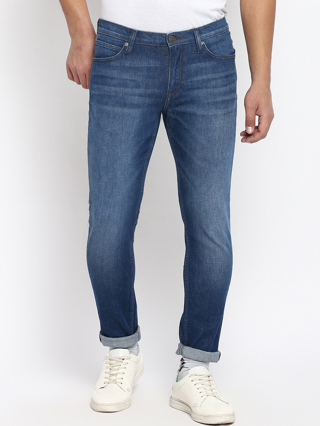 

Lee Men Blue Bruce Skinny Fit Low-Rise Light Fade Stretchable Jeans