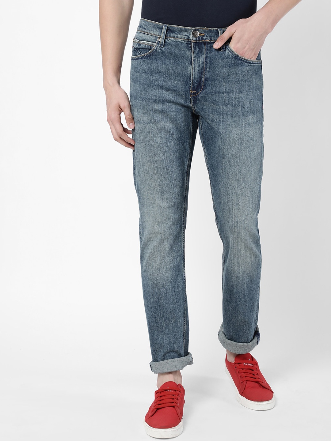 

Lee Men Blue Rodeo Low-Rise Heavy Fade Stretchable Jeans