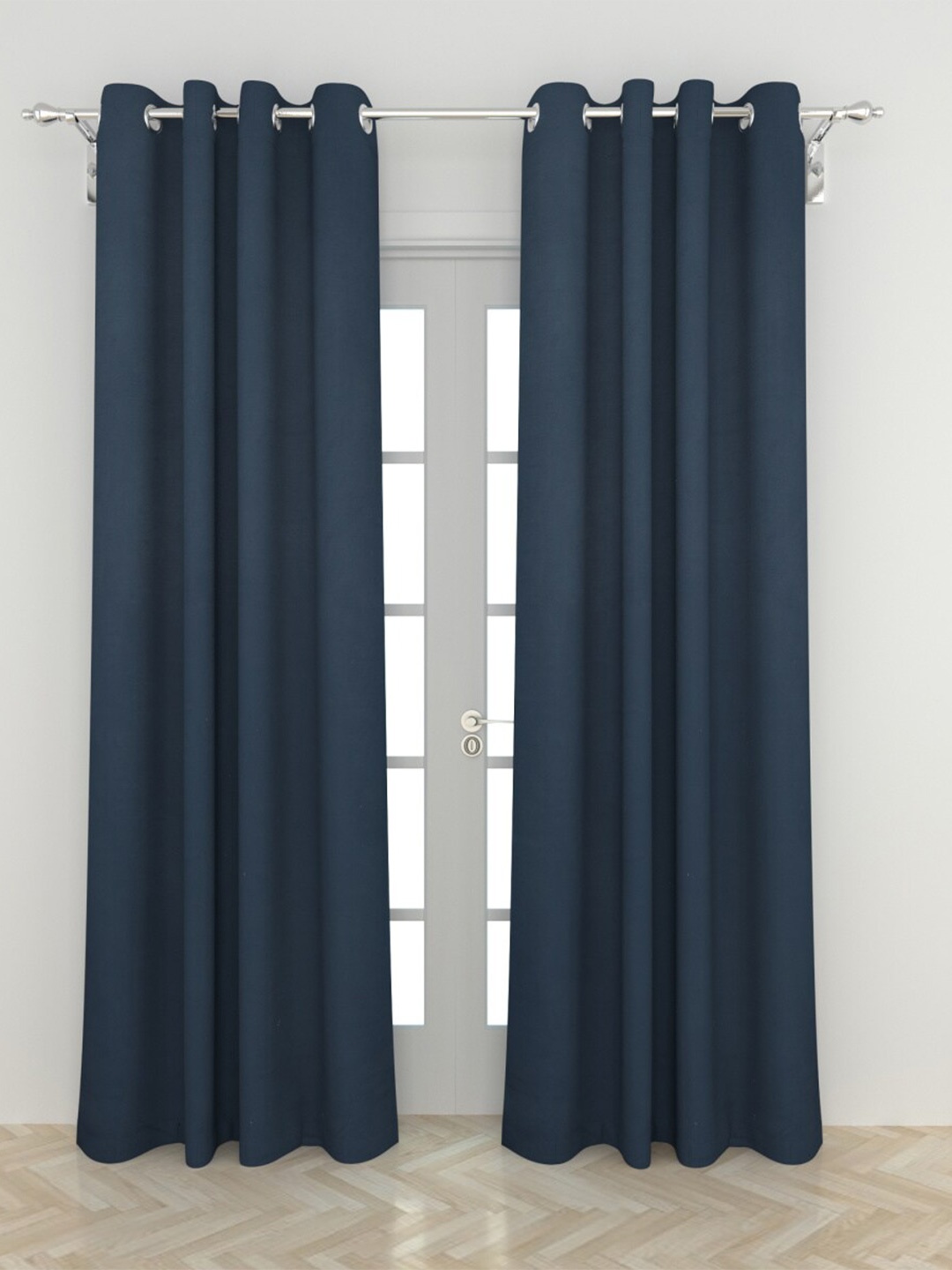 

Home Centre Blue Set of 2 Black Out Door Curtain