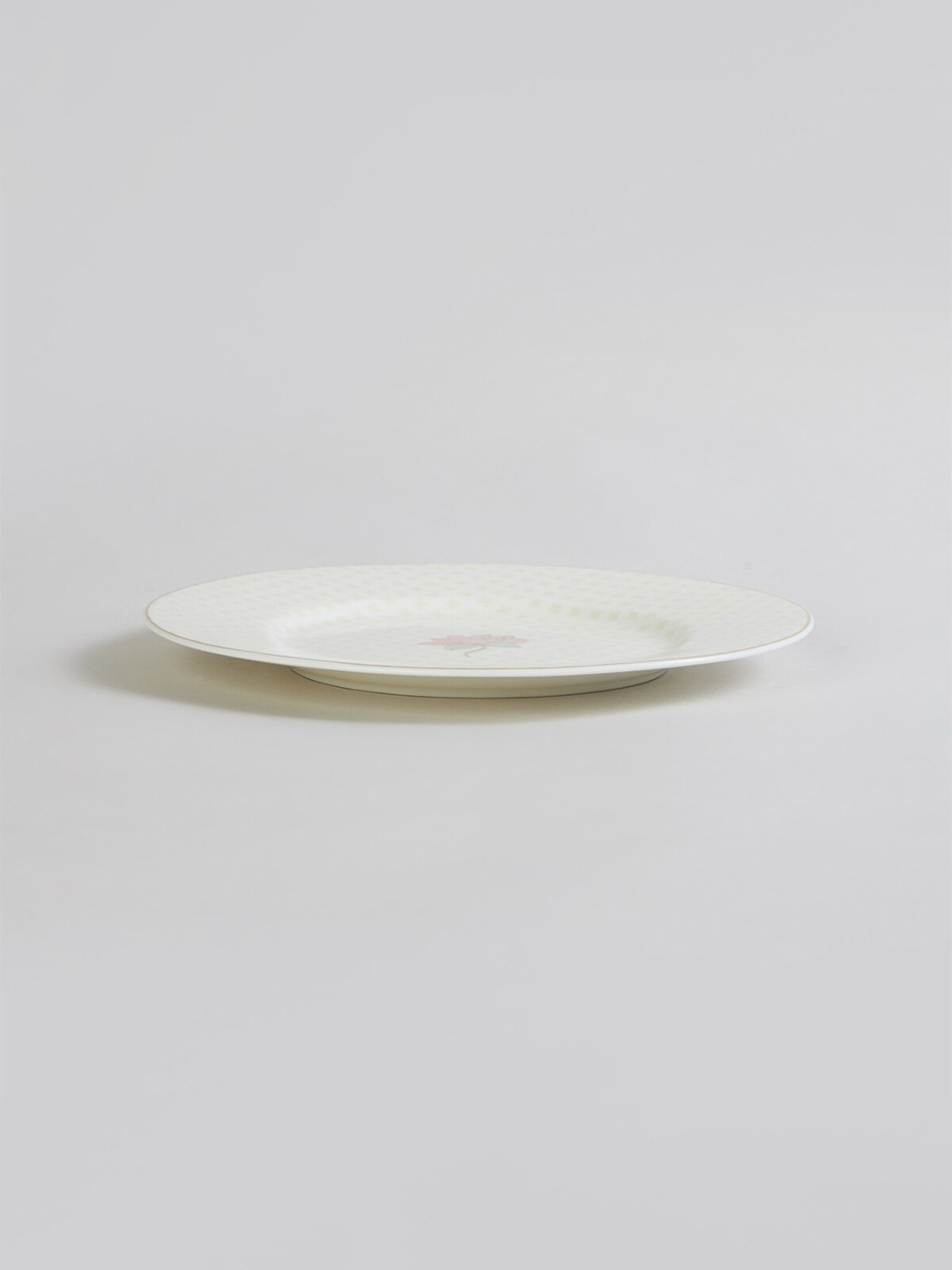 

Home Centre White & Pink 1 Piece Printed Bone China Glossy Side Plate