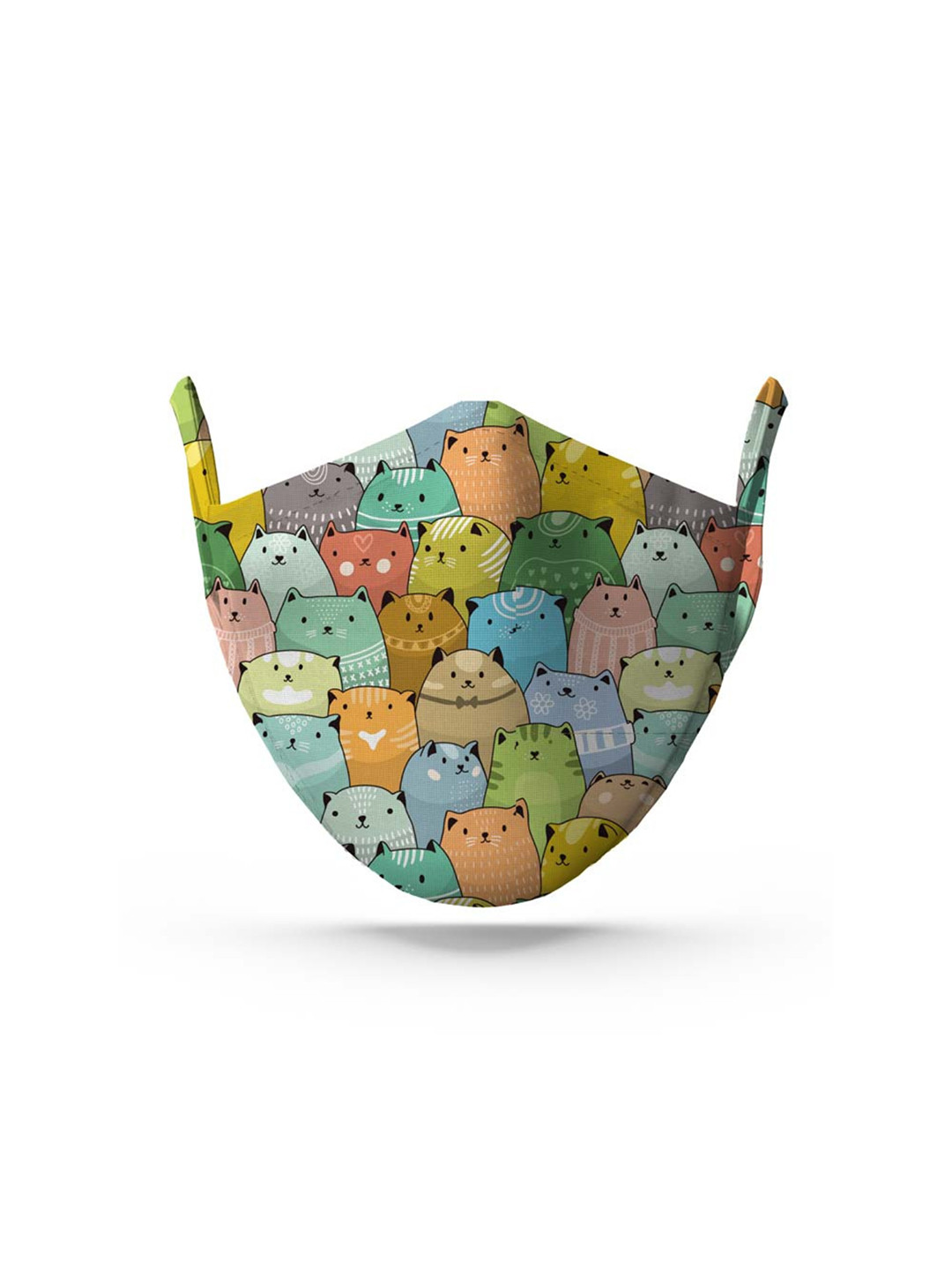 

wHAT'S DOwn Unisex Multicolored Cotton Reusable Face Mask, Multi