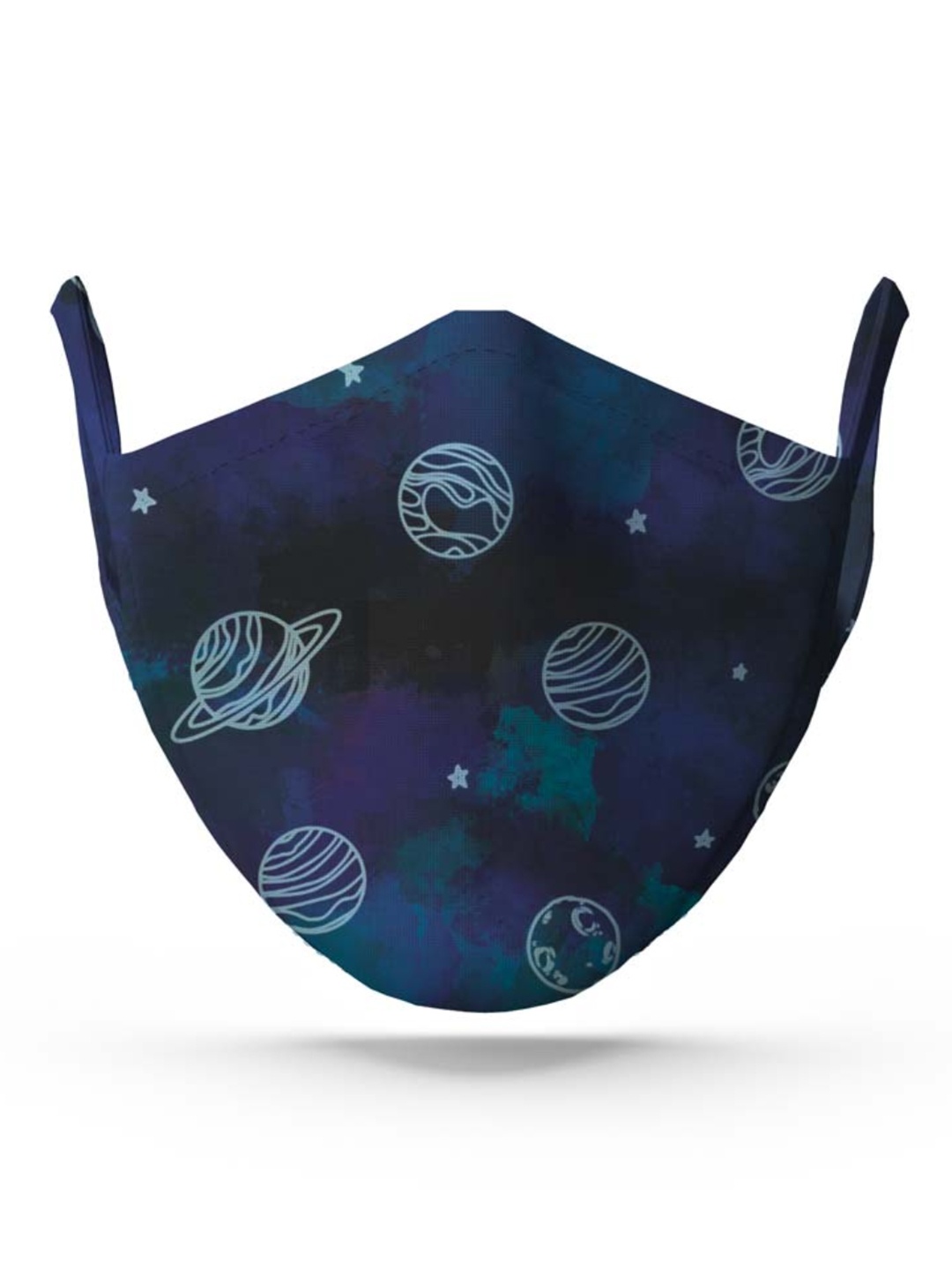 

wHAT'S DOwn Blue Printed Cotton Reusable Face Mask