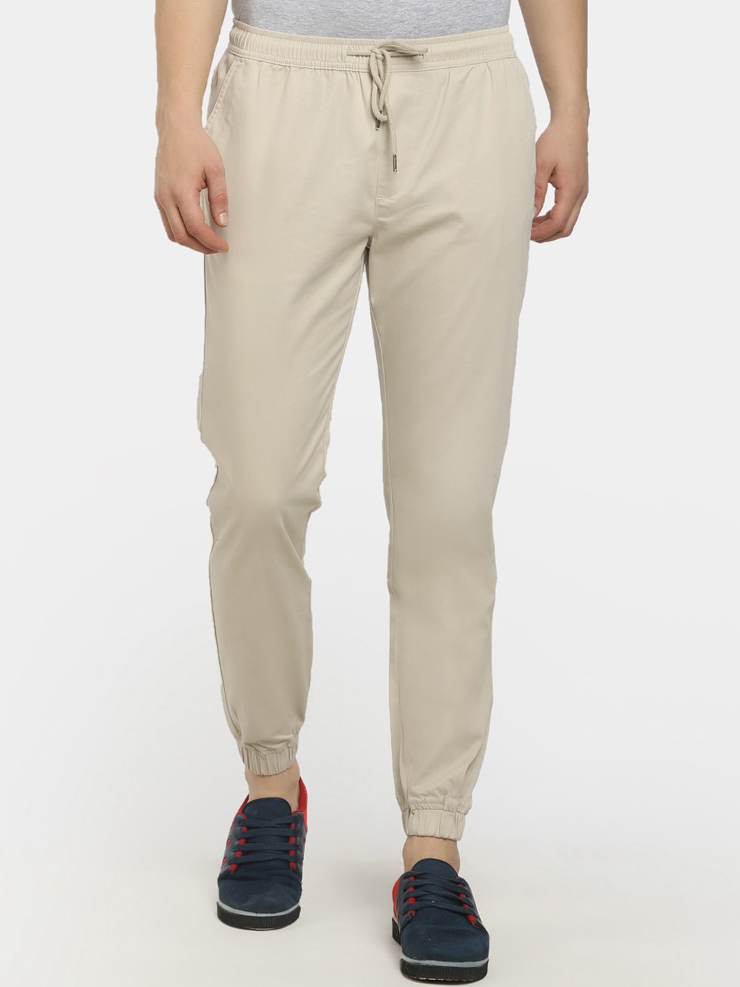 

Cherokee Men Beige Twill Cotton Joggers