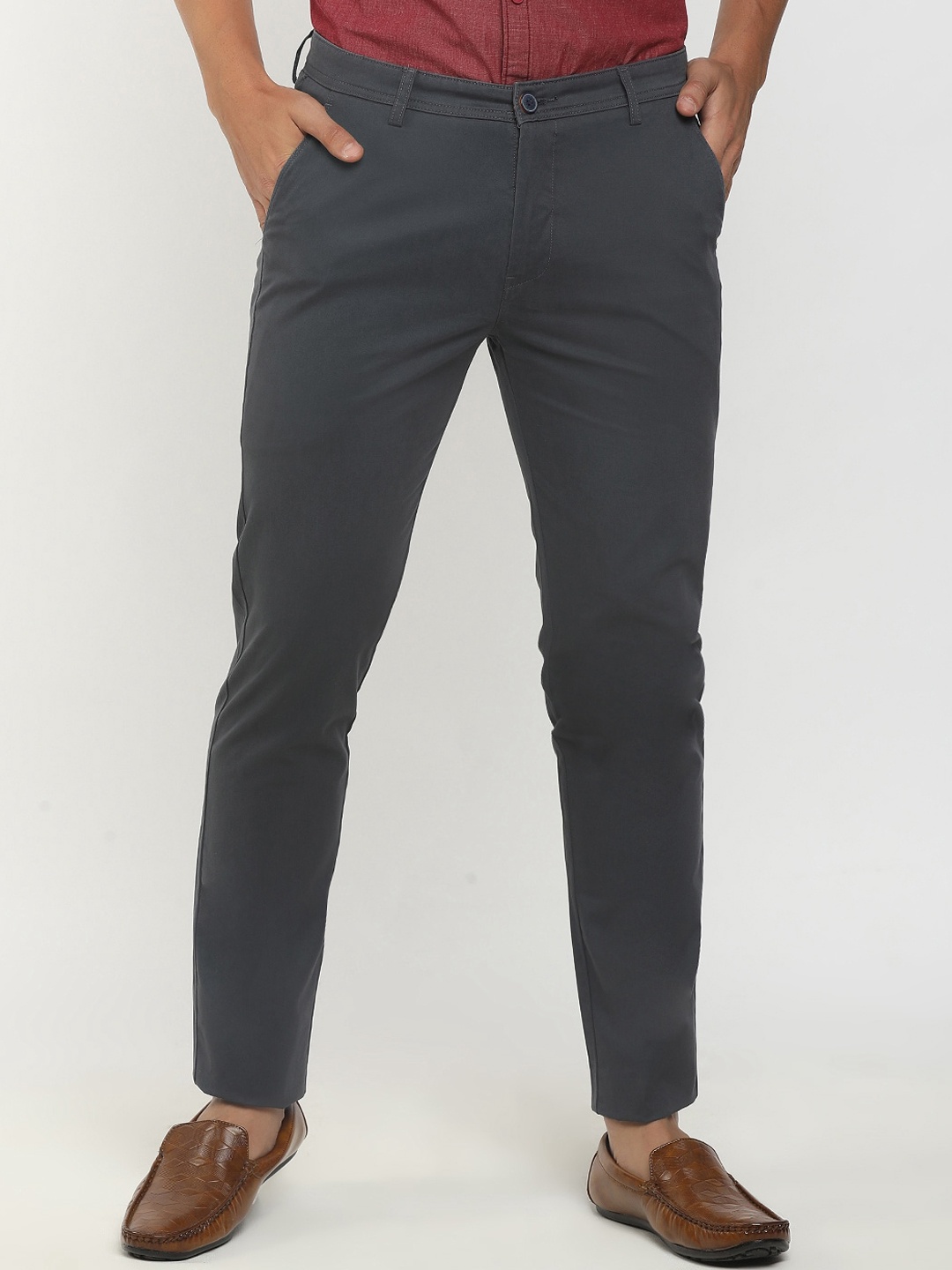 

V-Mart Men Grey Trousers