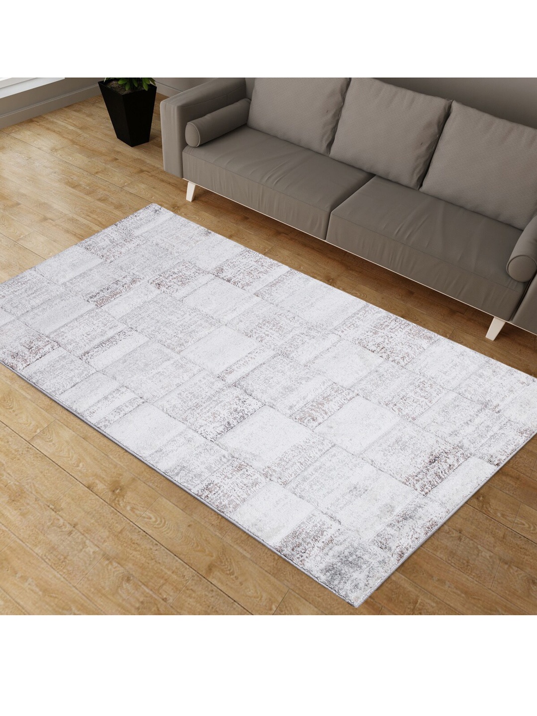 

Home Centre Grey Textured Woven Anti-Skid Carpet