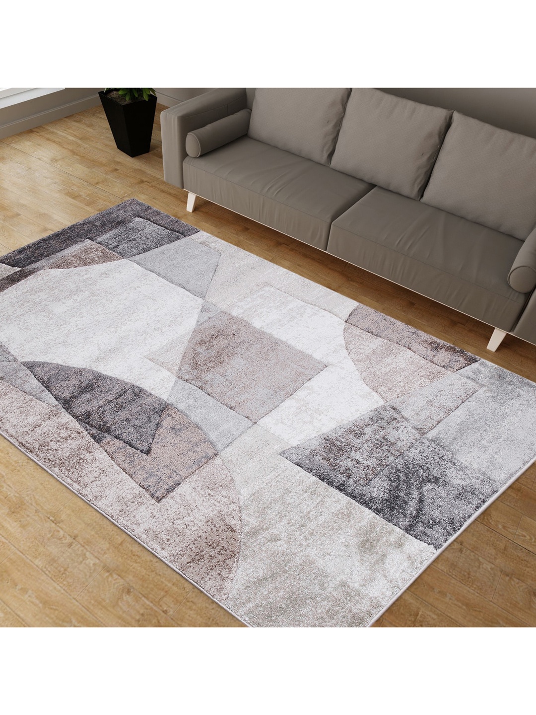 

Home Centre Multicoloured Textured Woven Carpet, Multi