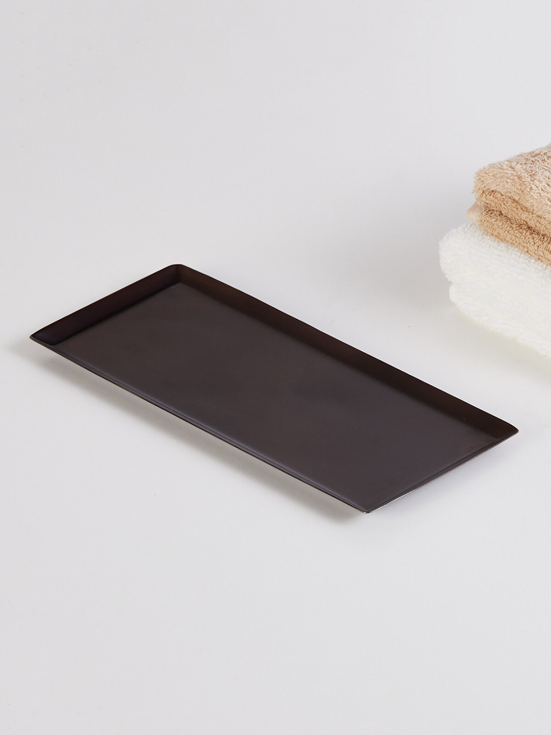 

Home Centre Brown Solid Metal Storage Tray