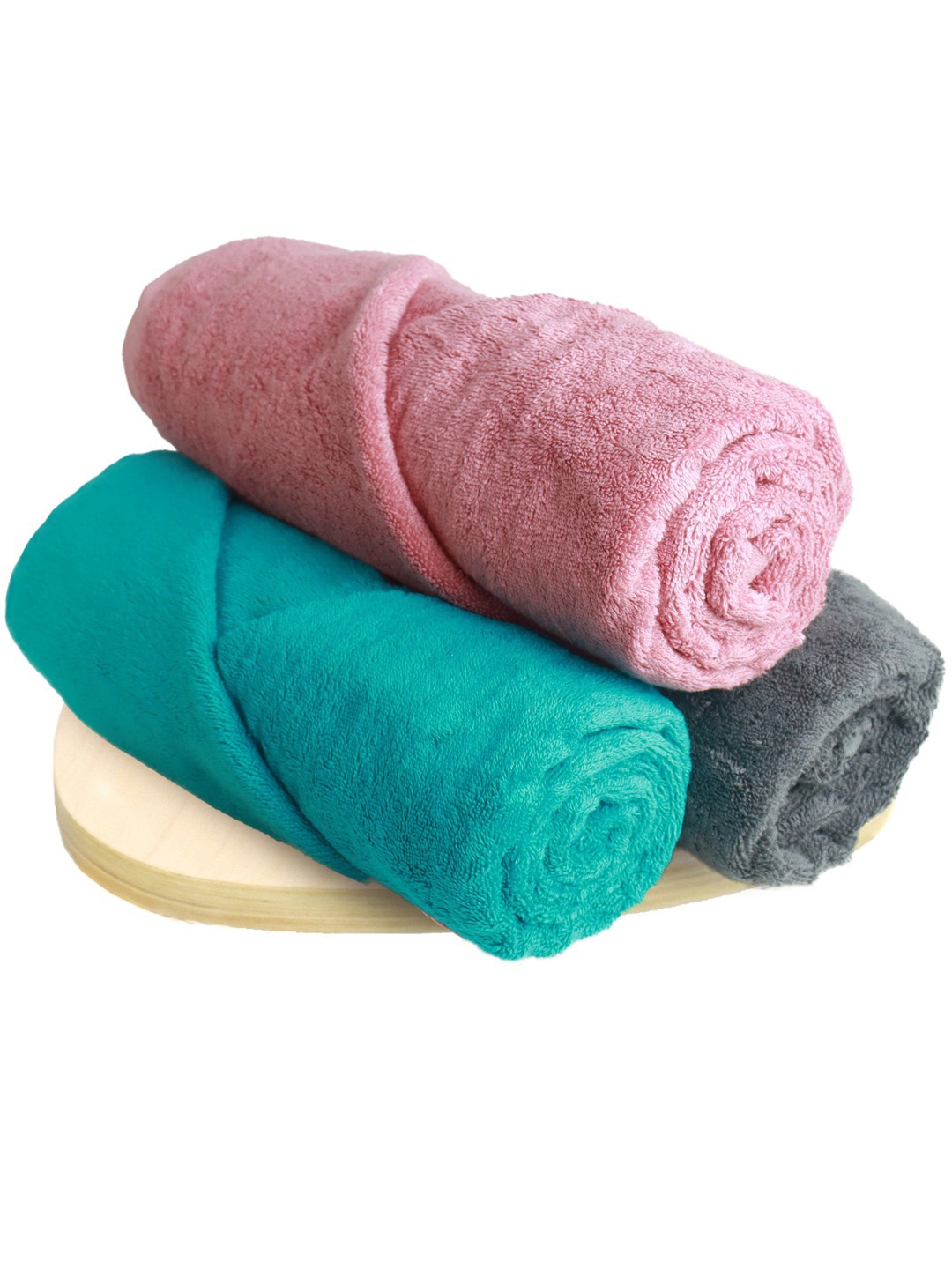 

Heelium Unisex Pack of 3 Bamboo Super Soft & Quick Drying 600 GSM Bath Towel, Peach