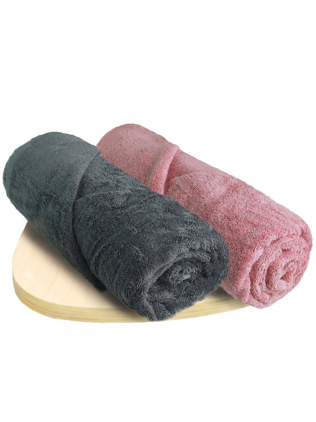 

Heelium Unisex Pack of 2 Bamboo Super Soft & Quick Drying 600 GSM Bath Towel, Peach