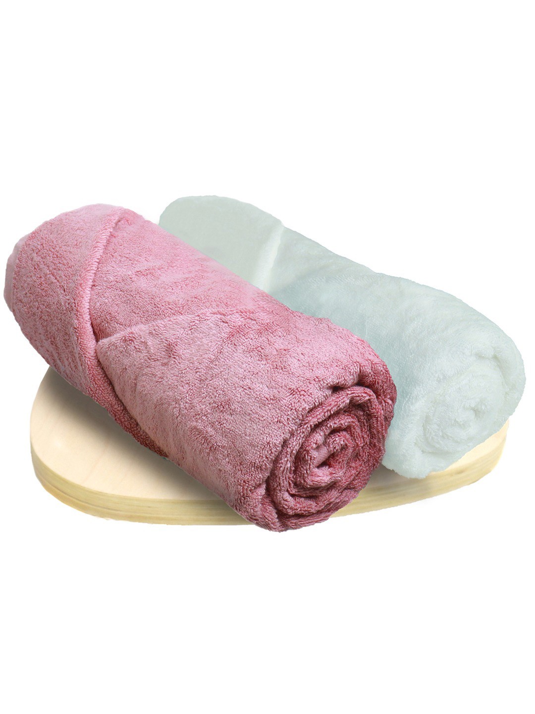 

Heelium Unisex Pack of 2 Bamboo Super Soft & Quick Drying 600 GSM Bath Towel, Peach