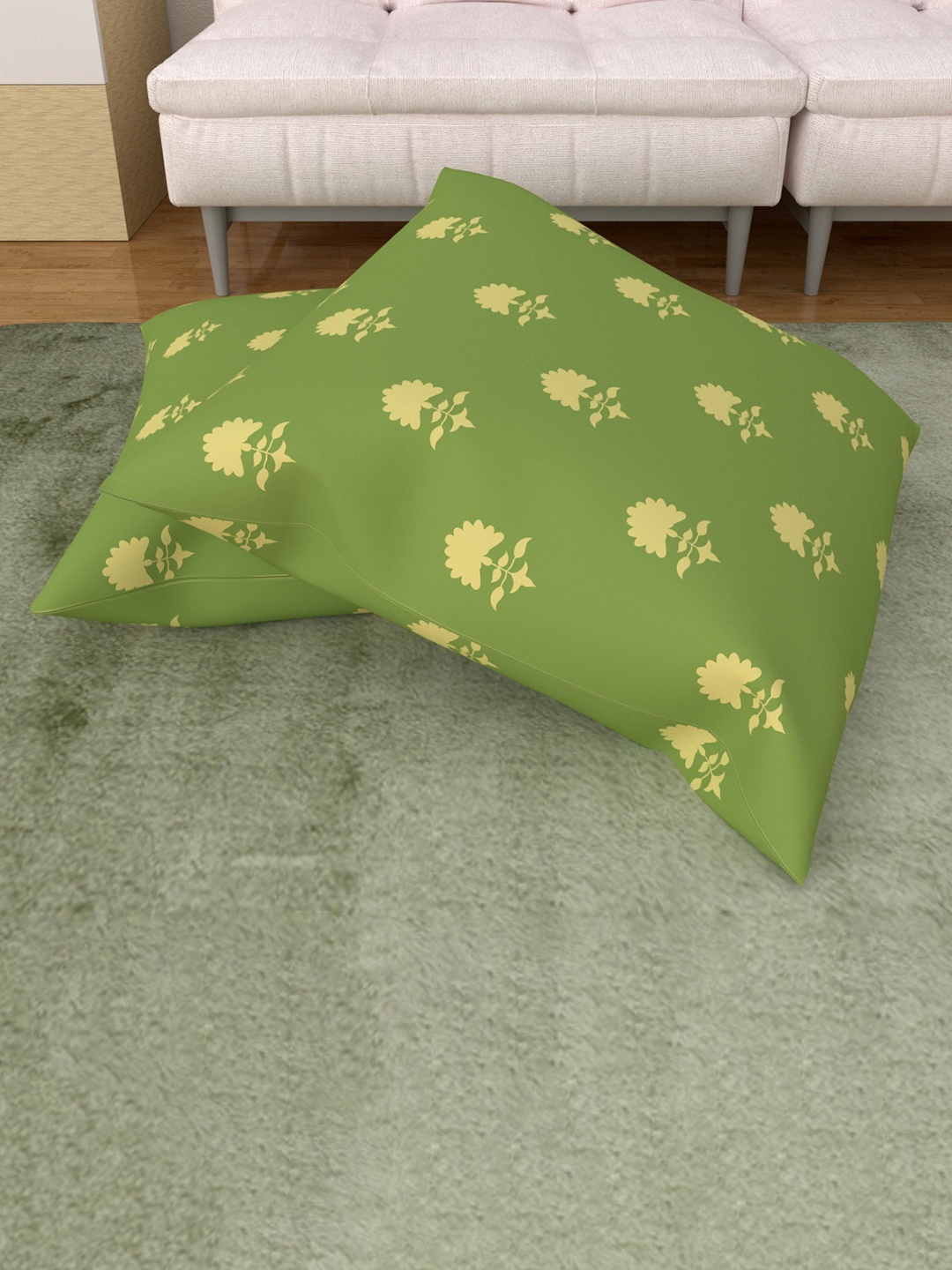 

Home Centre Green Set of 2 Ethnic Motifs Square Cushion Covers