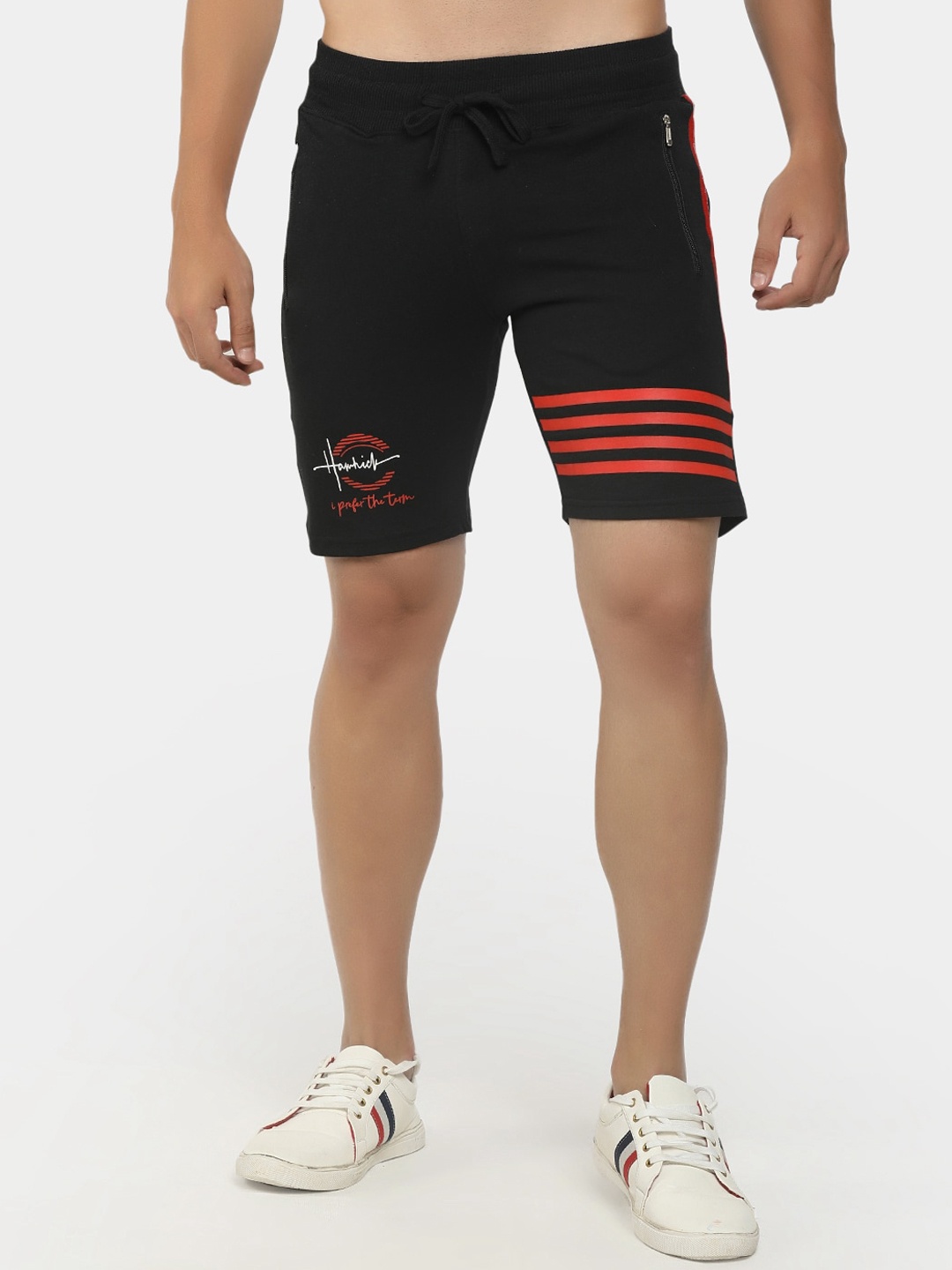 

V-Mart Men Black Solid Mid Rise Regular Fit Outdoor Shorts