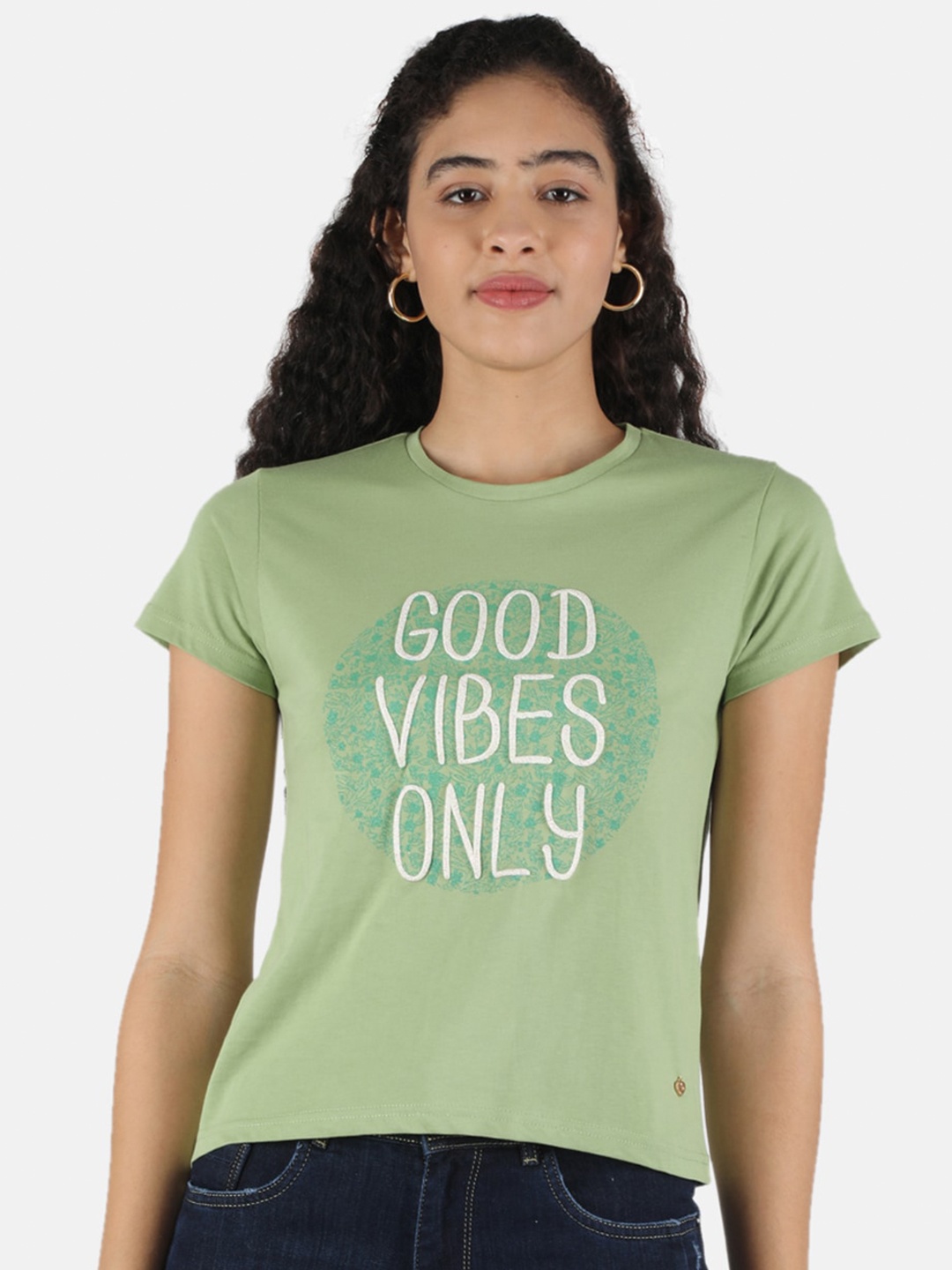 

Monte Carlo Green Typography Print Top