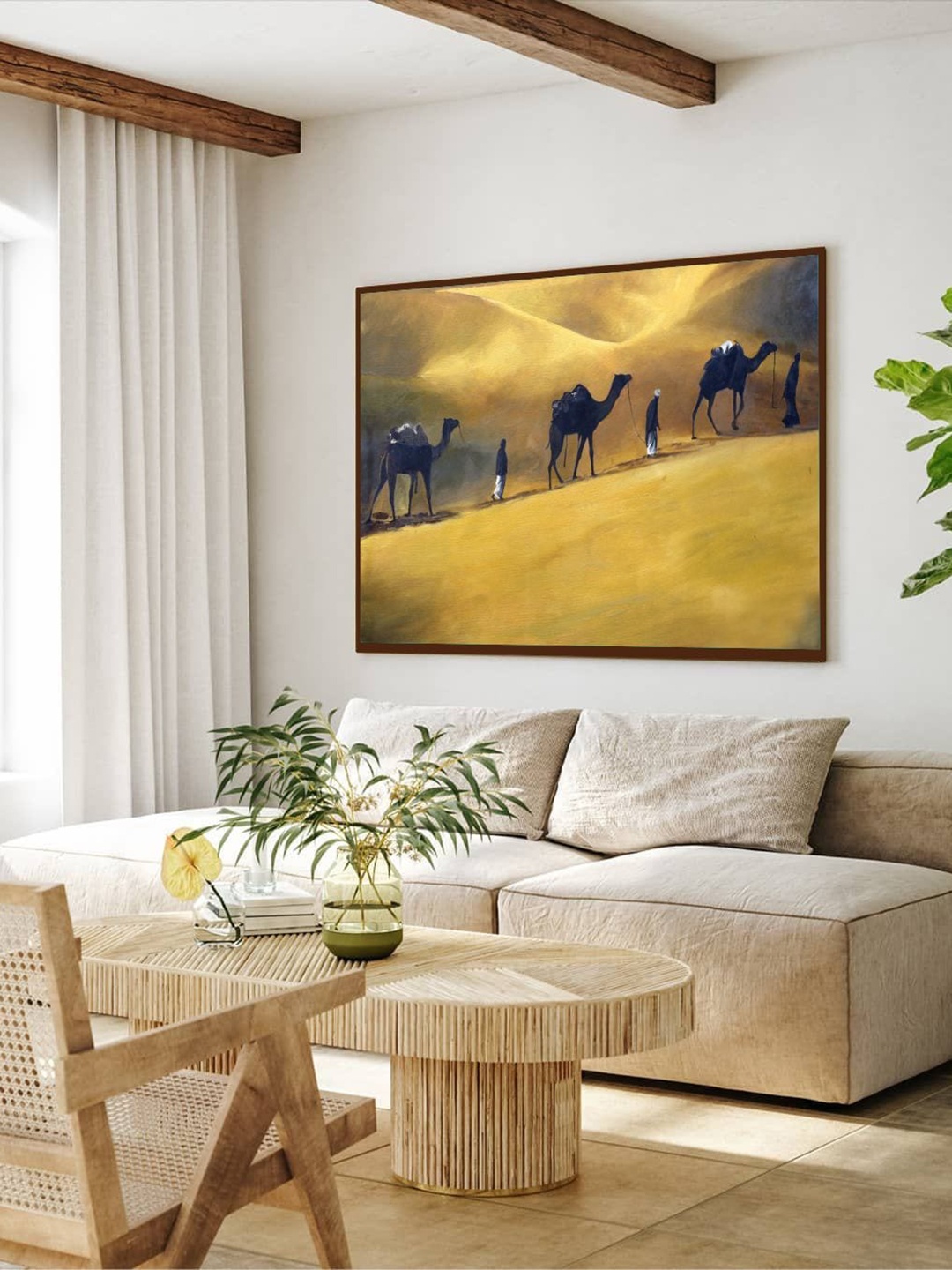 

The Art House Brown & Black Abstract Canvas Wall Painting