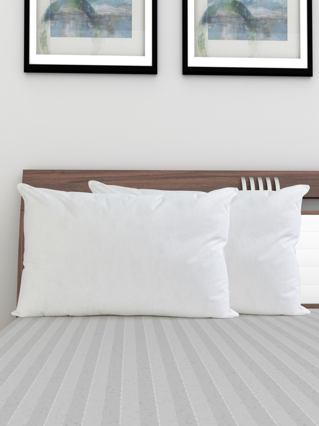 

Home Centre Unisex Set of 2 White Solid Filled Pillows