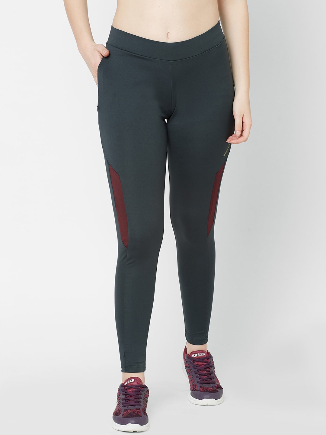

Sweet Dreams Women Grey Solid Ankle Length Workout Tights