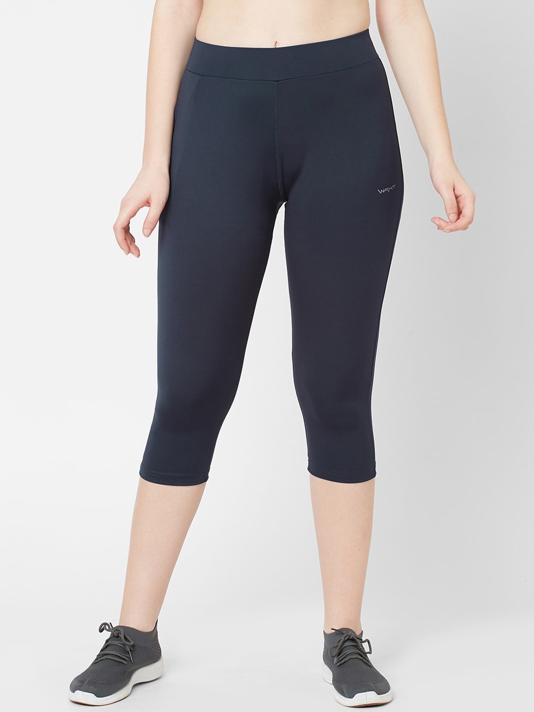 

Sweet Dreams Women Navy Blue Solid 3/4 Length Workout Tights