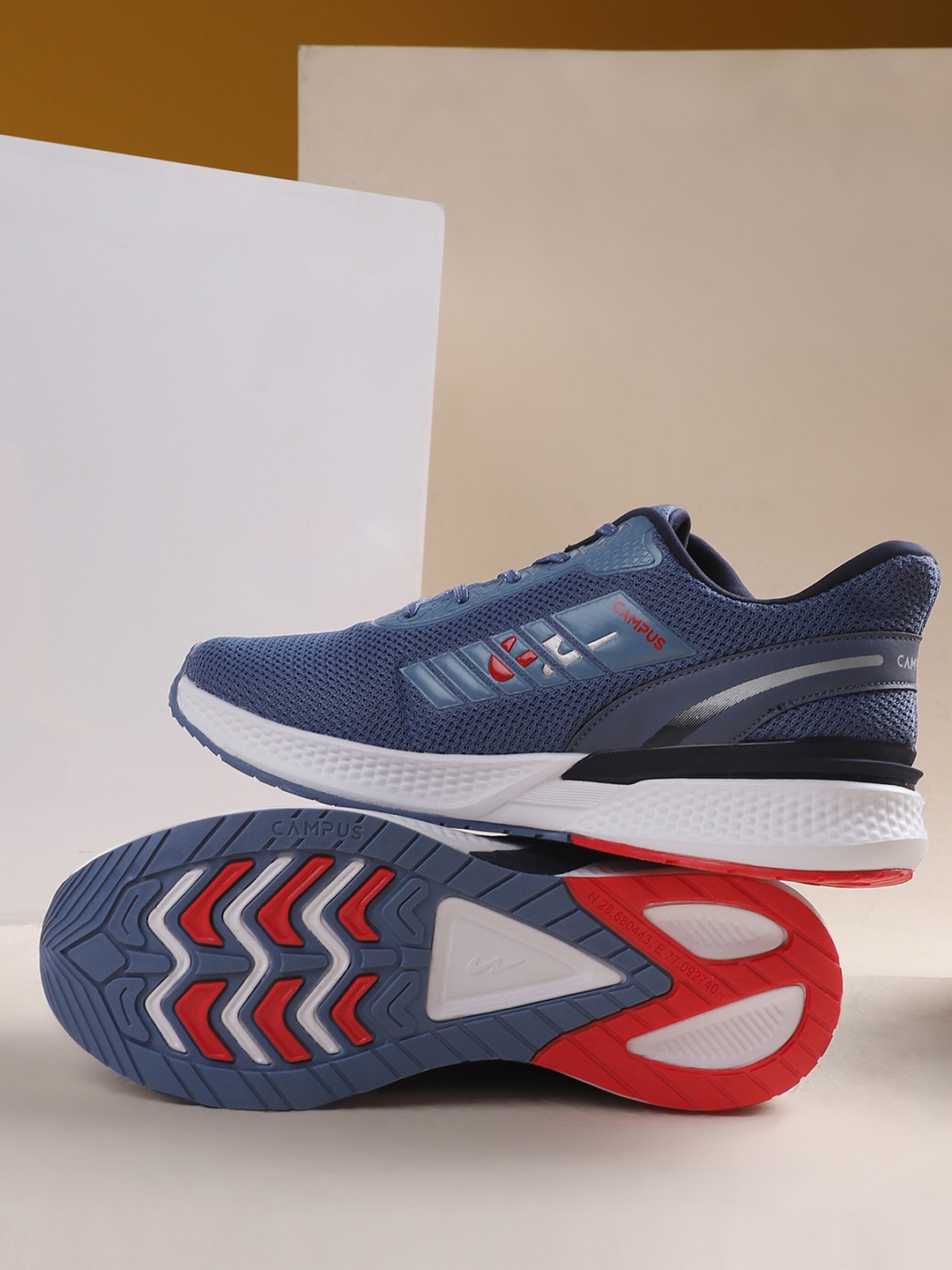 

Campus Men Blue Mesh Running Shoes