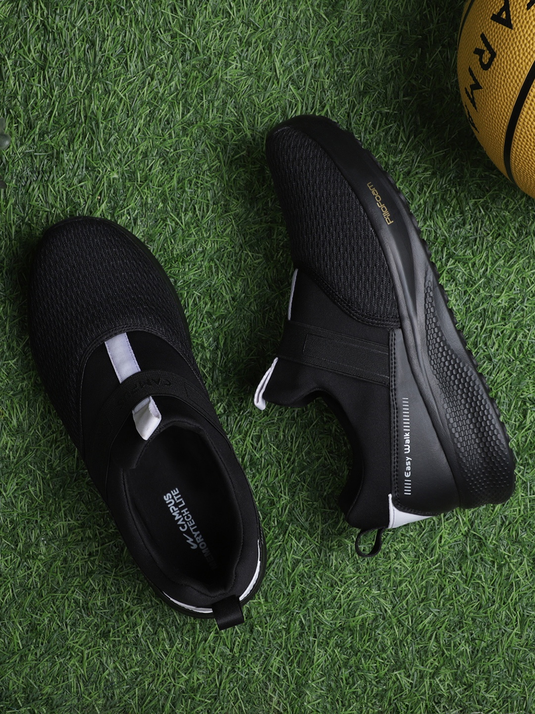 

Campus Men Black Mesh Walking Shoes