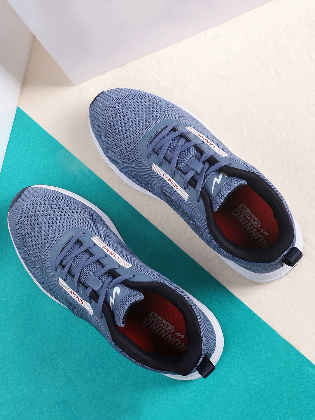 

Campus Men Blue Mesh Running Shoes