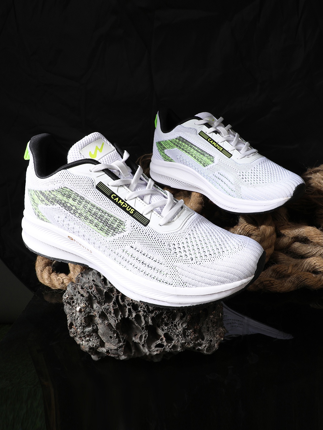 

Campus Men White Mesh Running Shoes