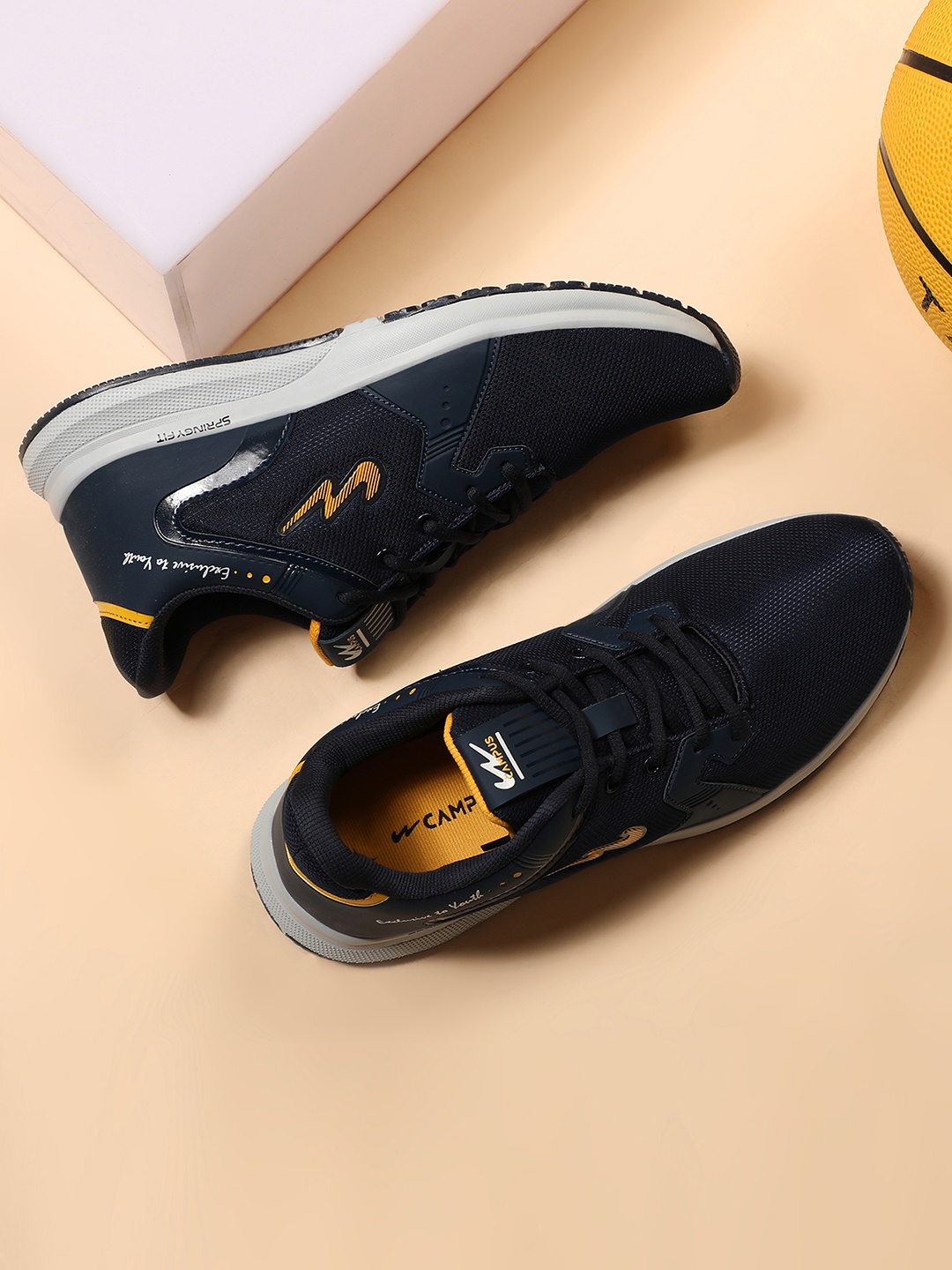 

Campus Men Navy Blue Mesh Running Shoes