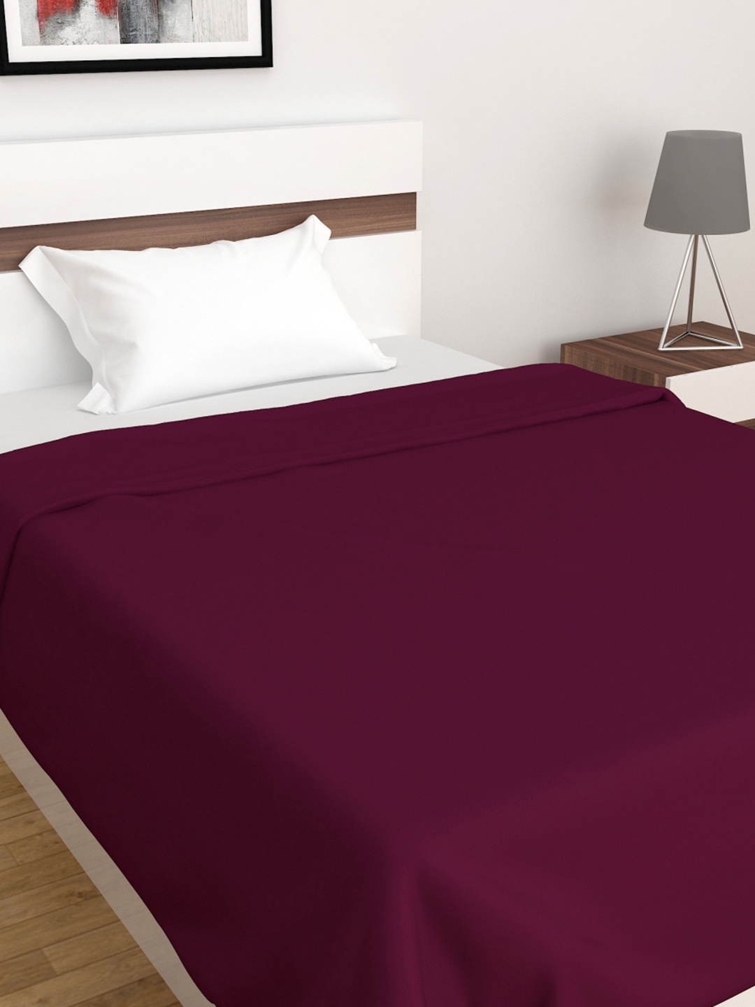 

Home Centre Colour Connect Purple Solid Light Weight Single Blanket