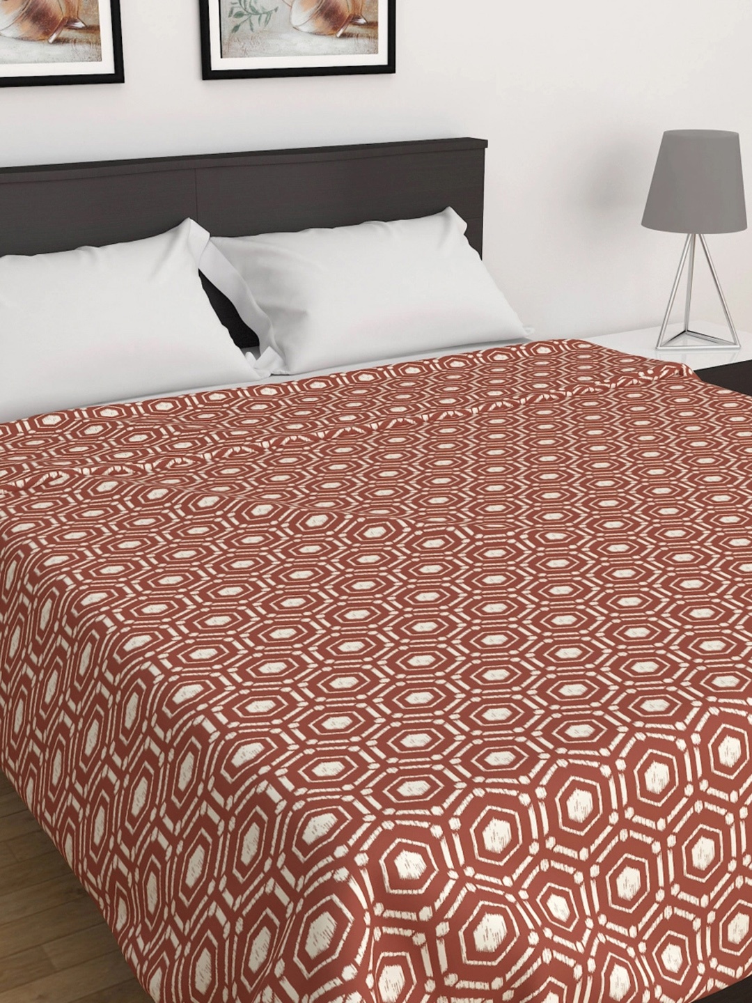 

Home Centre Brown Geometric AC Room Double Bed Blanket