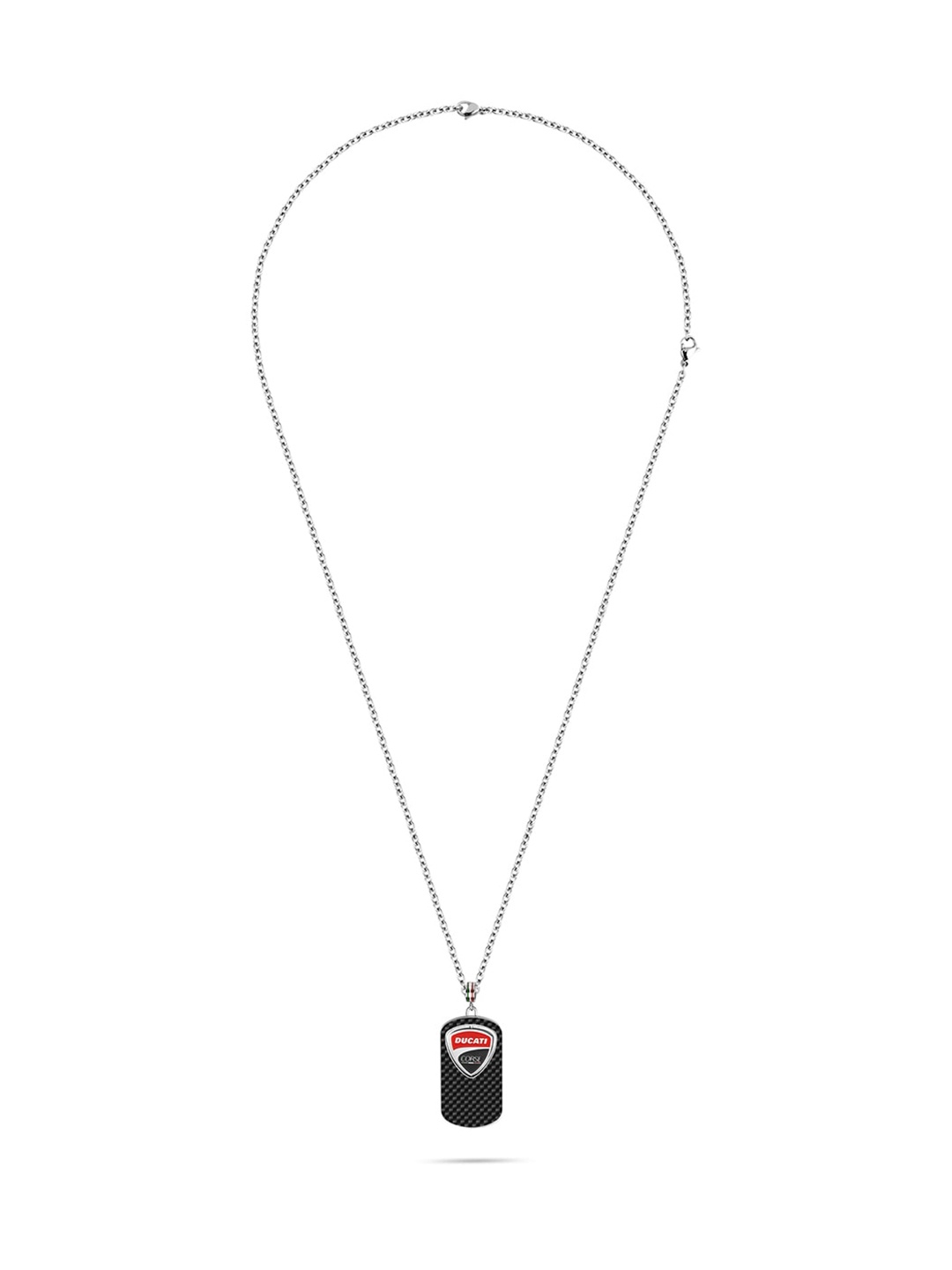 

DUCATI CORSE Men Silver-Toned & Black Necklace