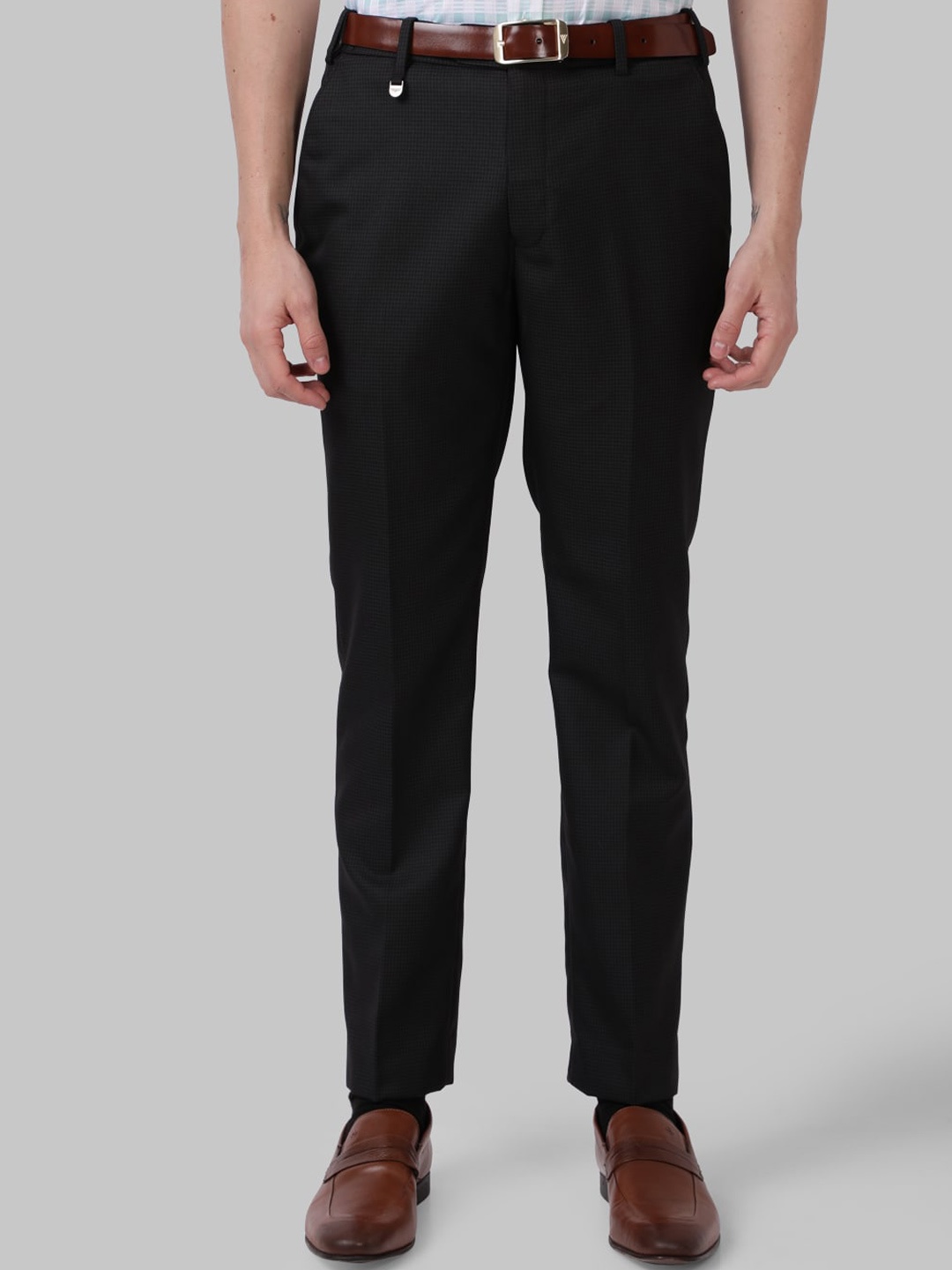 

Park Avenue Men Black Slim Fit Formal Trousers