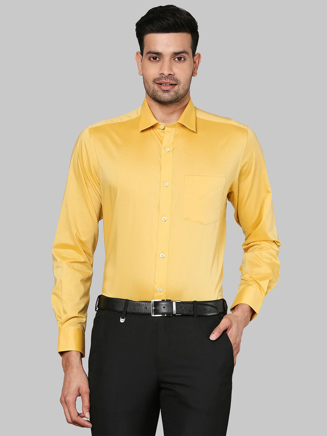

Park Avenue Men Yellow Formal Shirt
