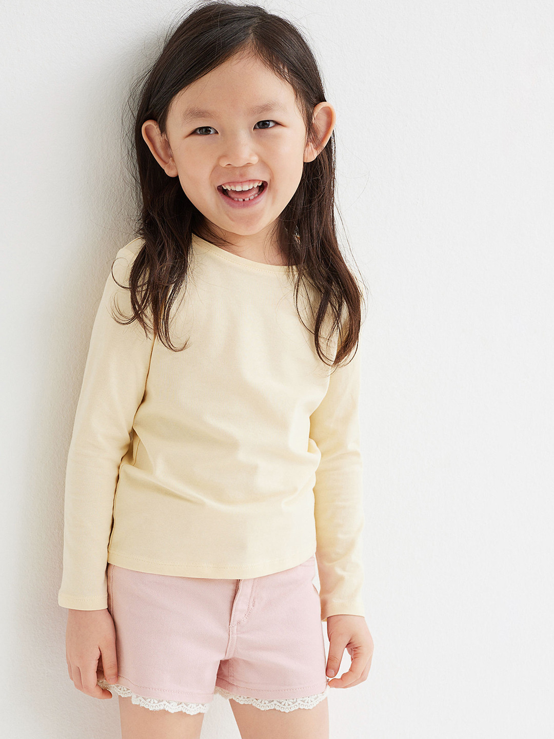 

H&M Girls Pink Cotton Twill Shorts