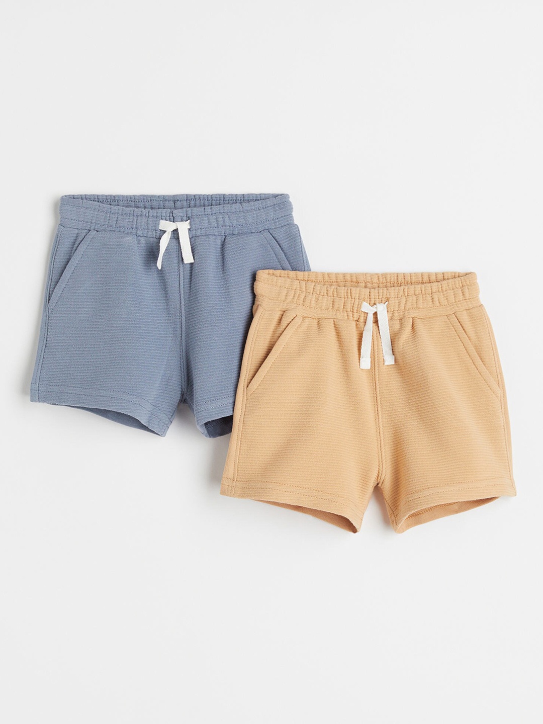 

H&M Boys Beige & Blue 2-Pack Cotton Sweatshorts