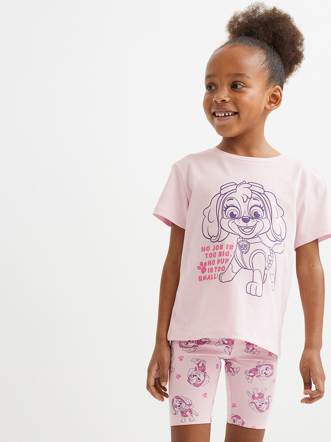 

H&M Girls Pink Printed Cycling Shorts