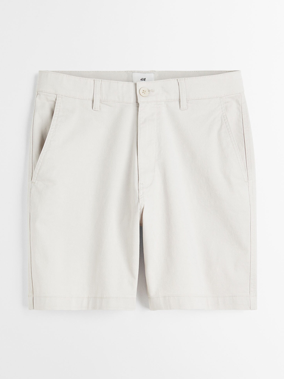 

H&M Men Beige Regular Fit Cotton Chino Shorts