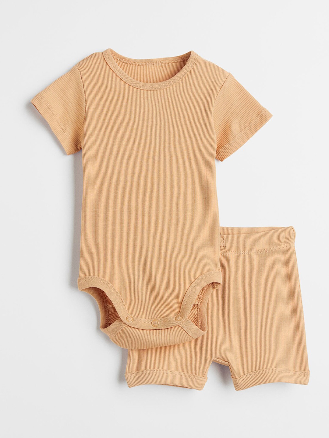

H&M Orange Ribbed Cotton Set