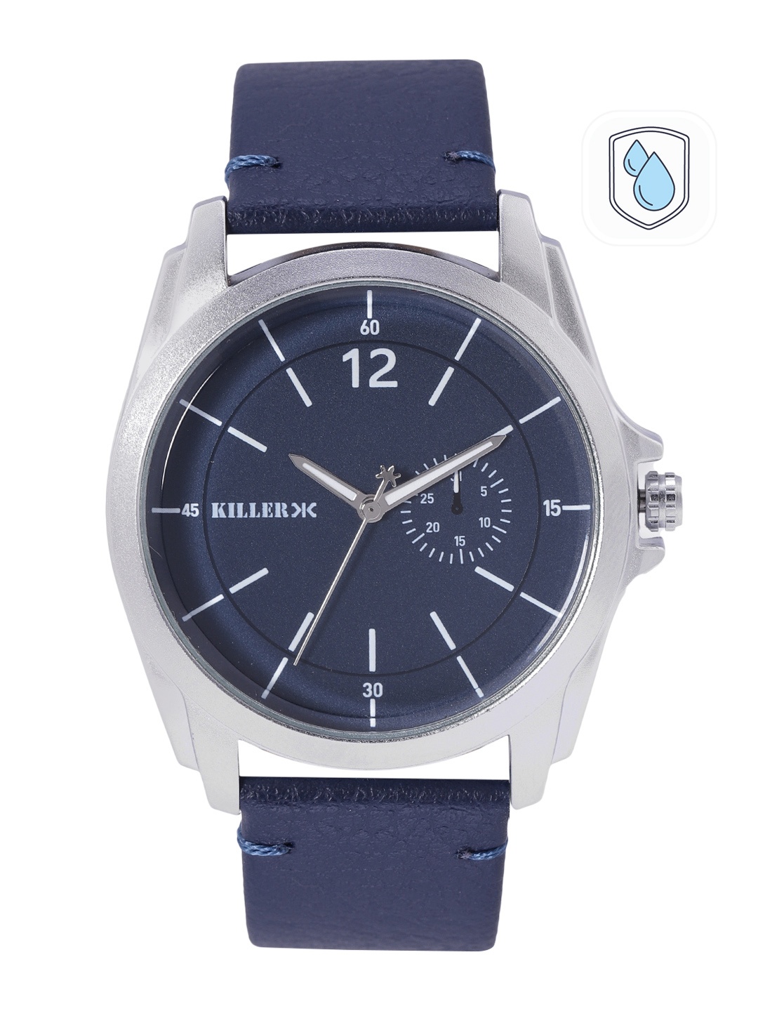 

Killer Men Blue Dial & Straps Rebel Analogue Watch KL22/002-D, Navy blue