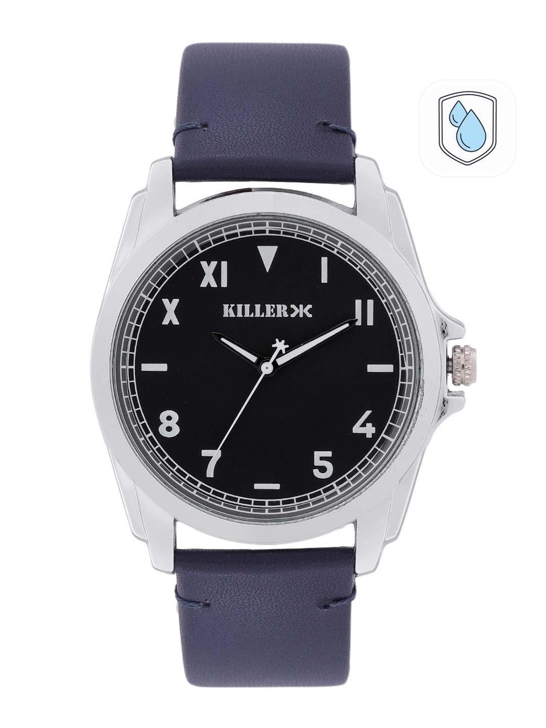 

Killer Men Black Dial & Blue Straps Rebel Analogue Watch KL22/007-C