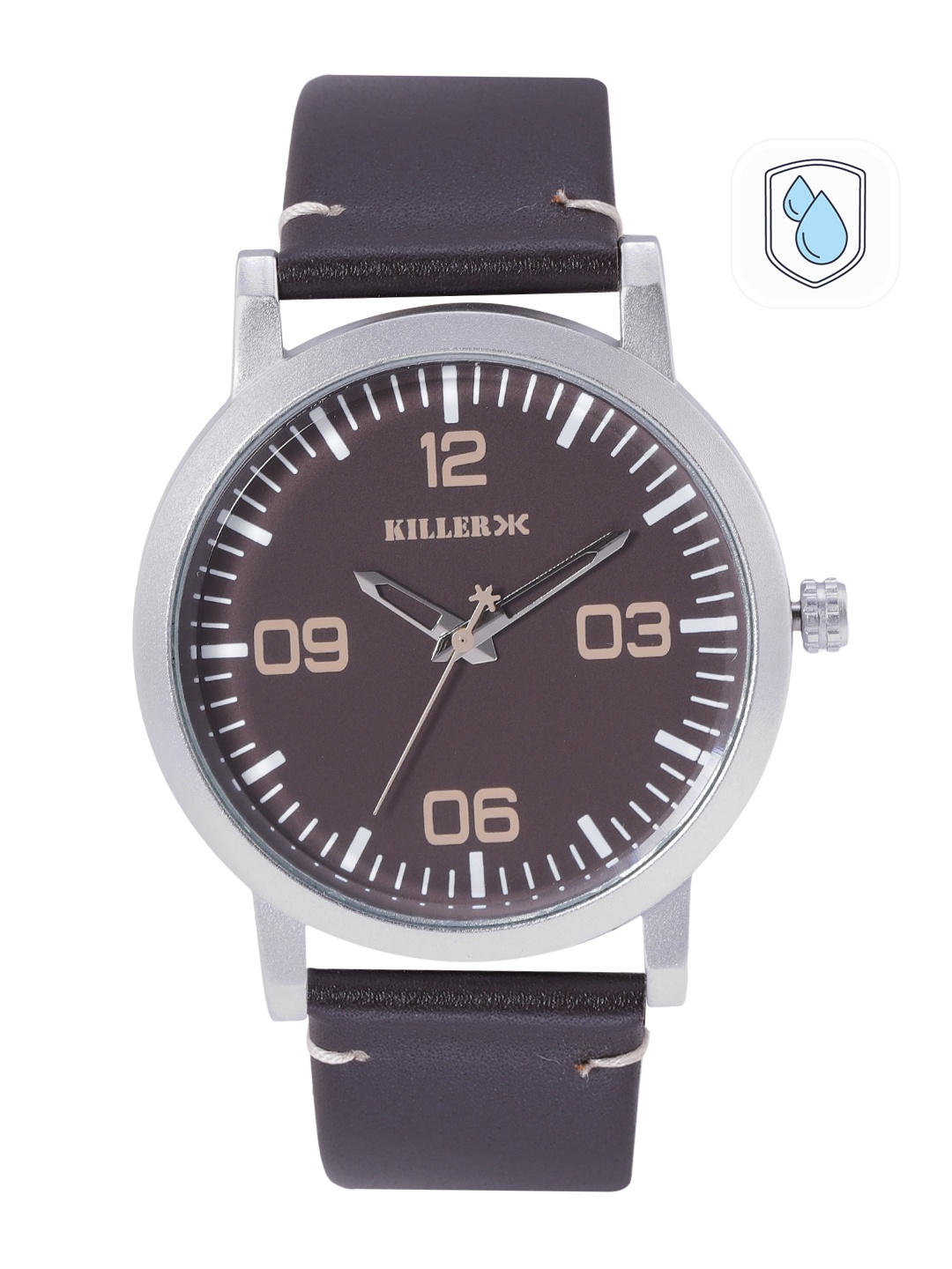 

Killer Men Brown Dial & Straps Rebel Analogue Watch KL22/006-D, Coffee brown