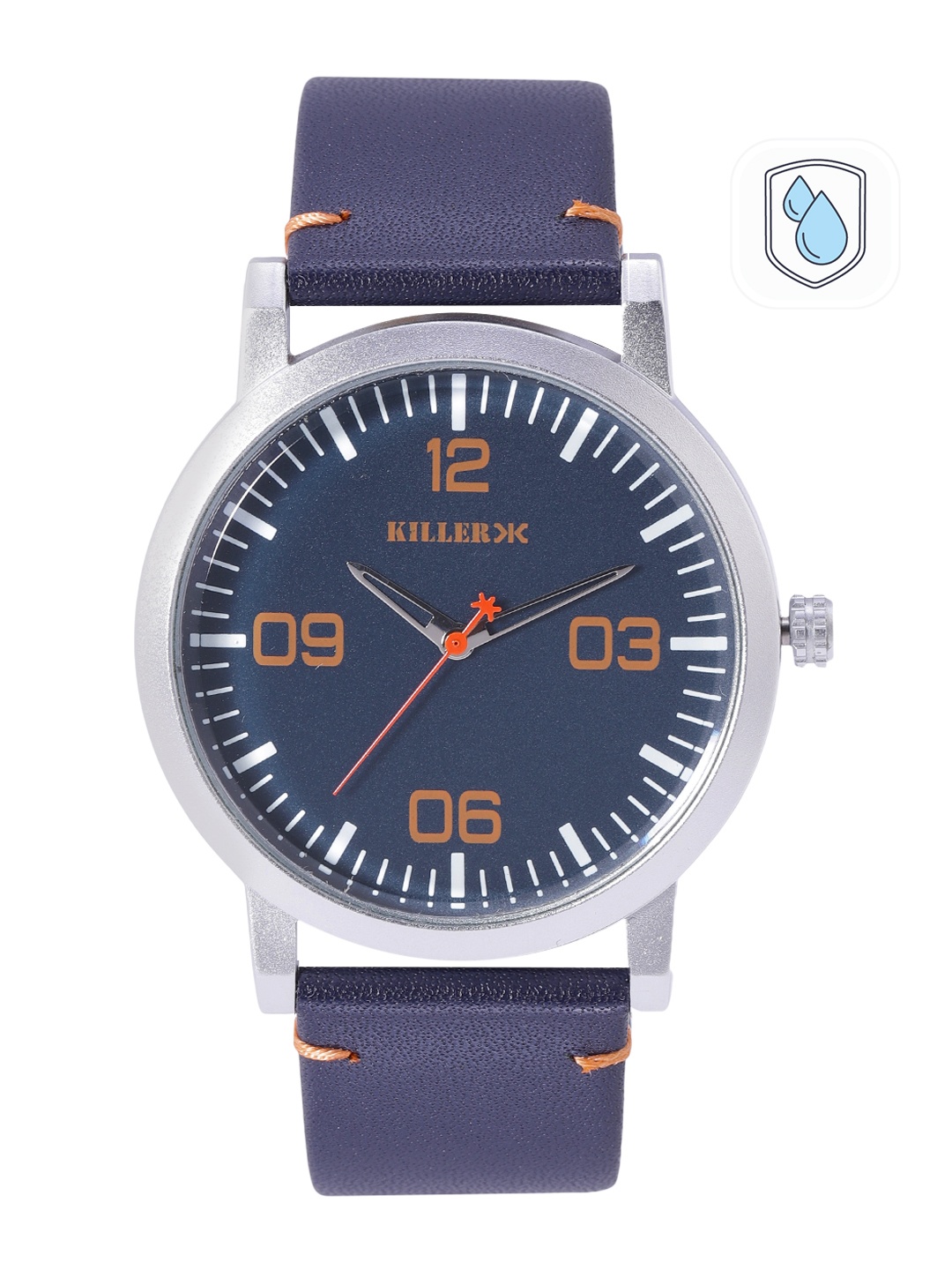 

Killer Men Blue Dial & Straps Rebel Analogue Watch KL22/006-B, Navy blue