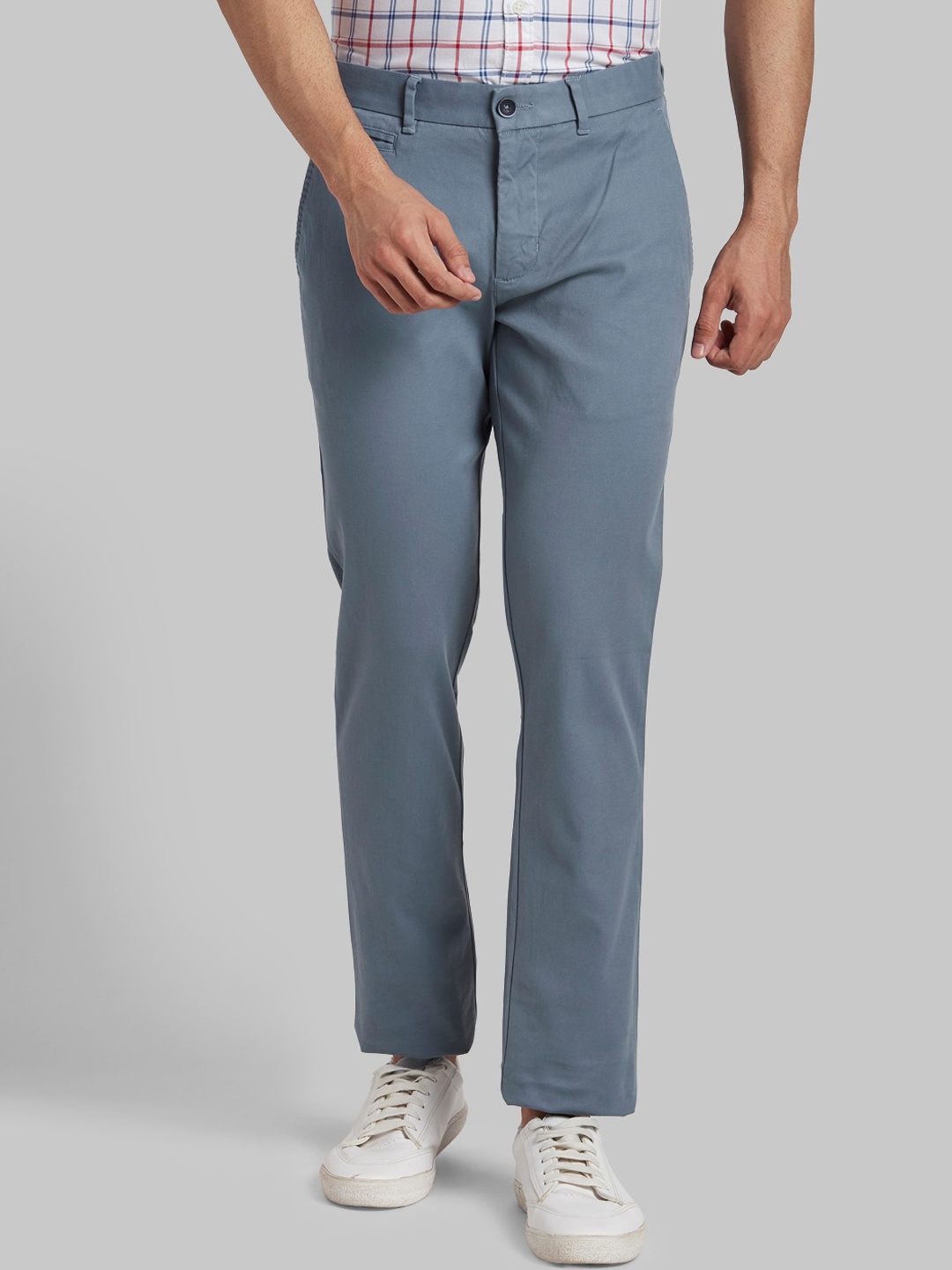 

Parx Men Blue Tapered Fit Trousers