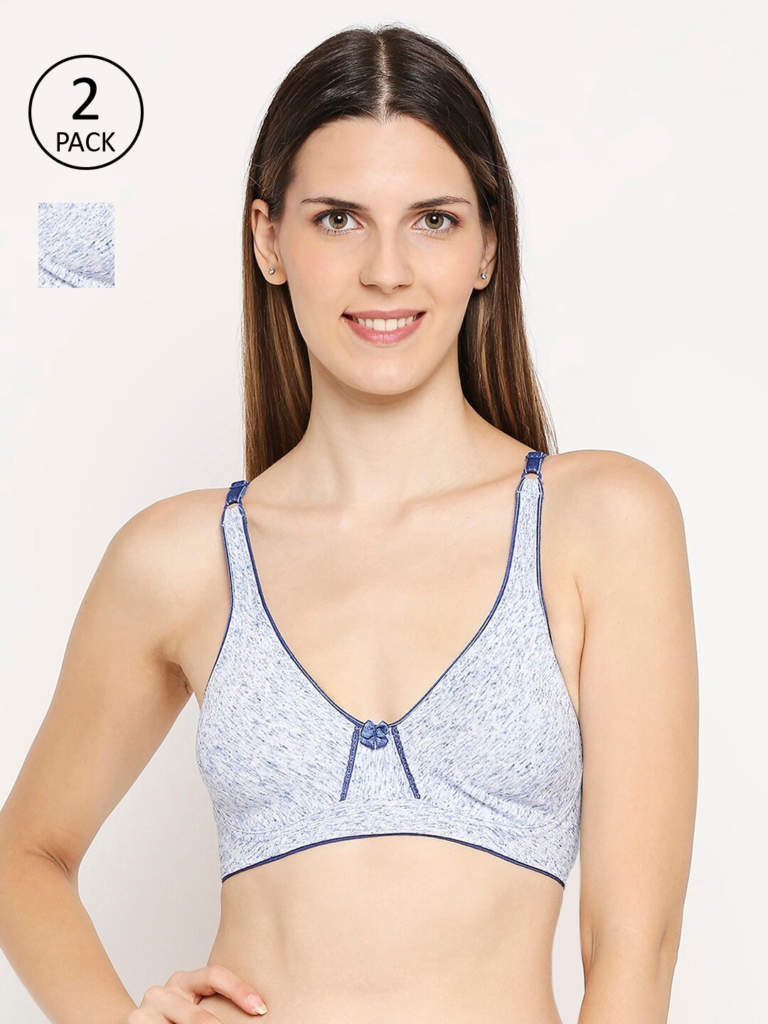 

Lady Love Pack Of 2 Blue Bra LLBR9054