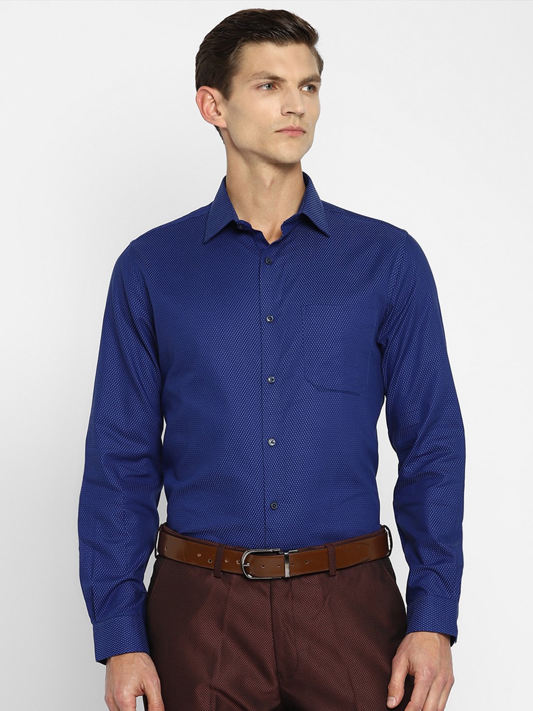 

Turtle Men Blue Slim Fit Cotton Formal Shirt