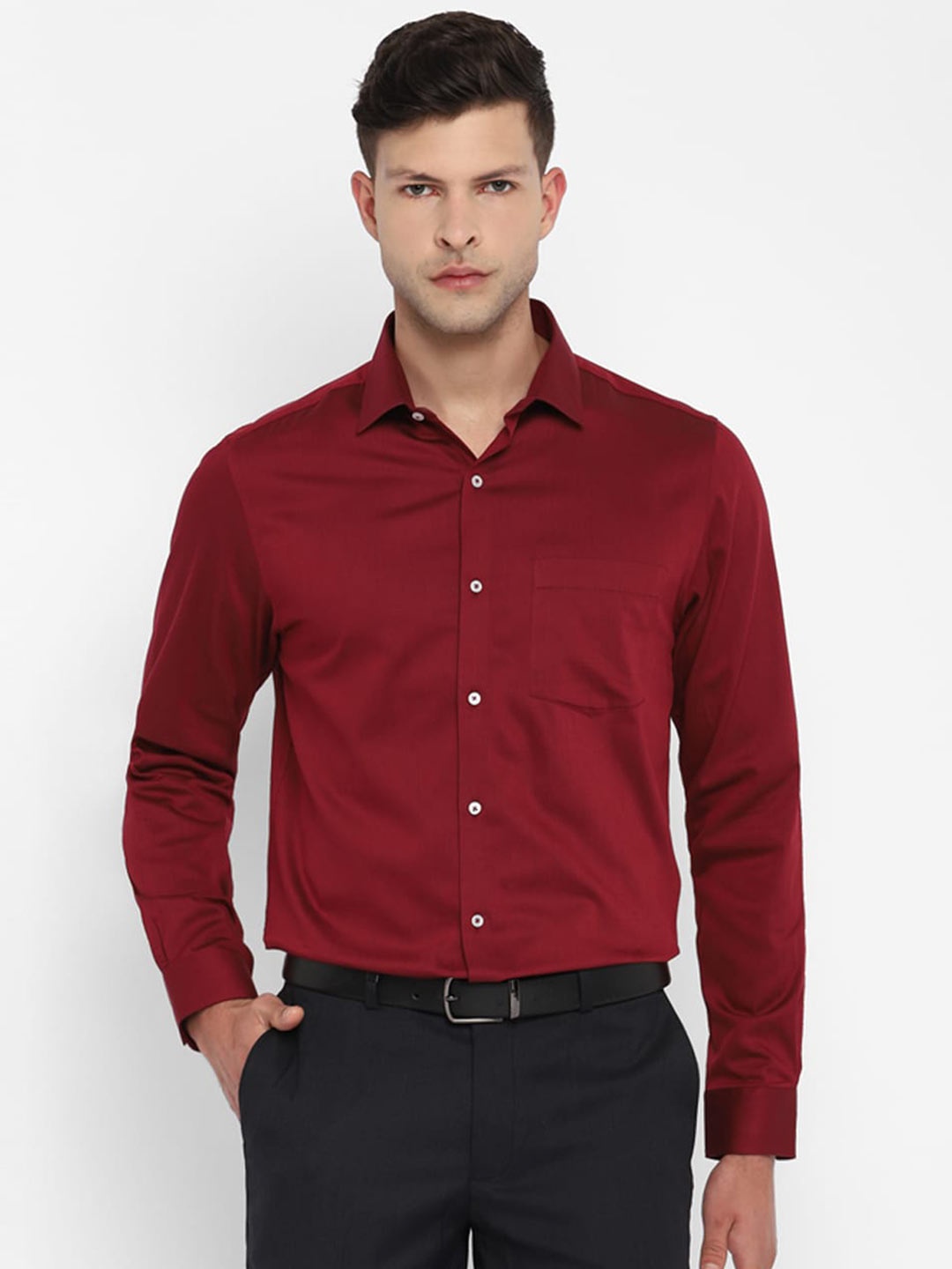 

Turtle Men Maroon Slim Fit Cotton Formal Shirt