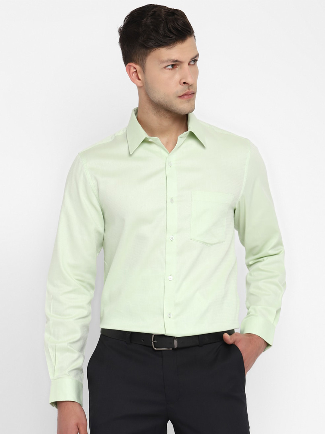

Turtle Men Green Slim Fit Formal Shirt