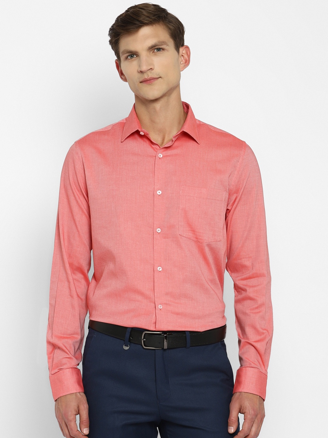 

Turtle Men Red Slim Fit Formal Shirt