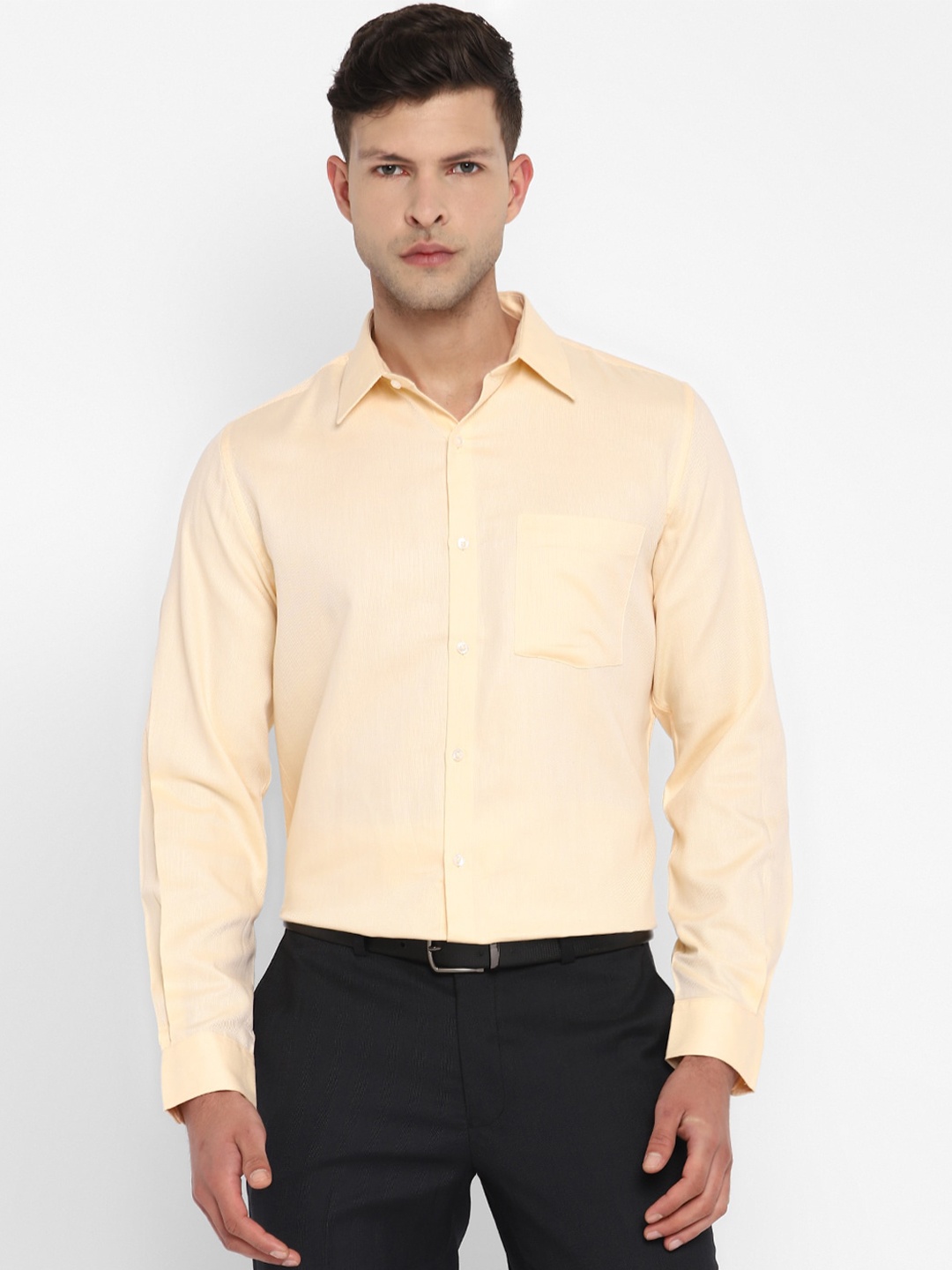 

Turtle Men Beige Slim Fit Formal Shirt
