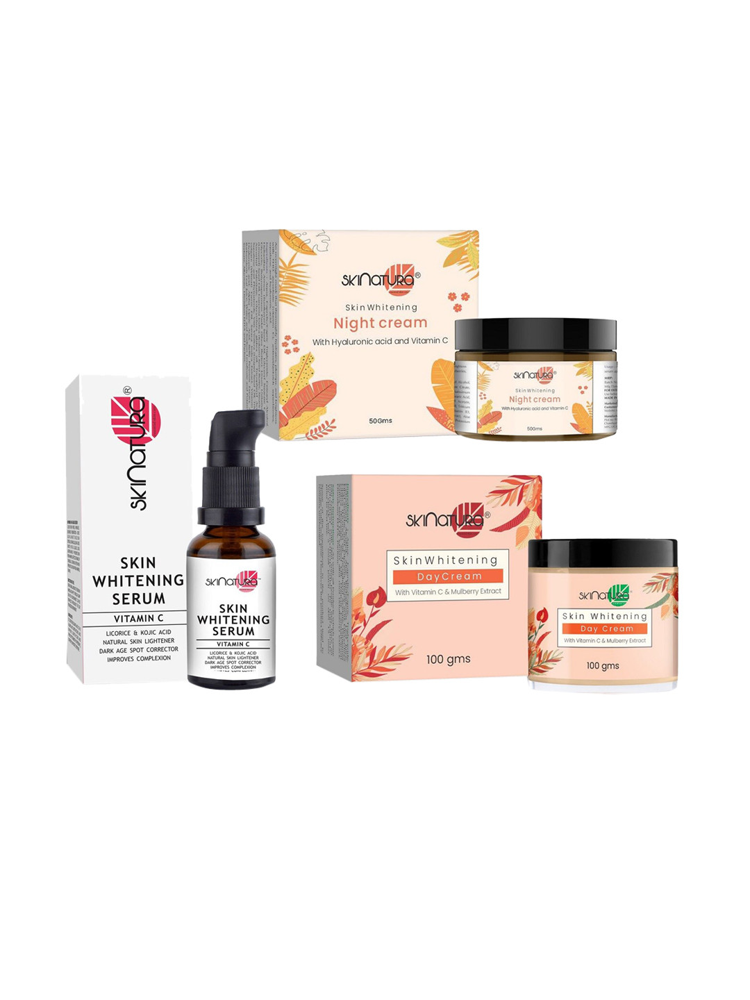 

Skinatura Skin Whitening Day Cream-Night Cream-Face Serum Combo, White